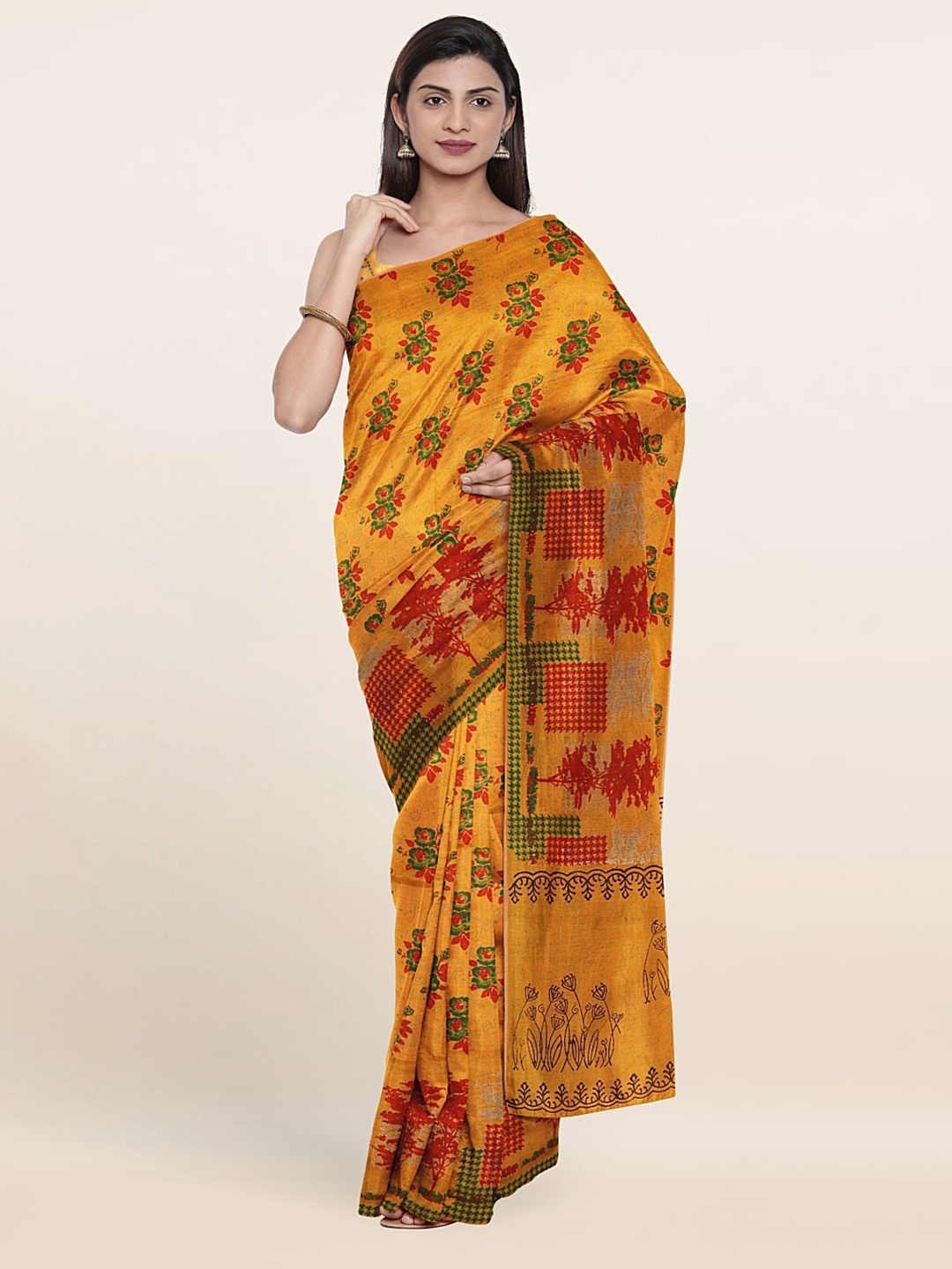 

Pothys Women Mustard Sarees