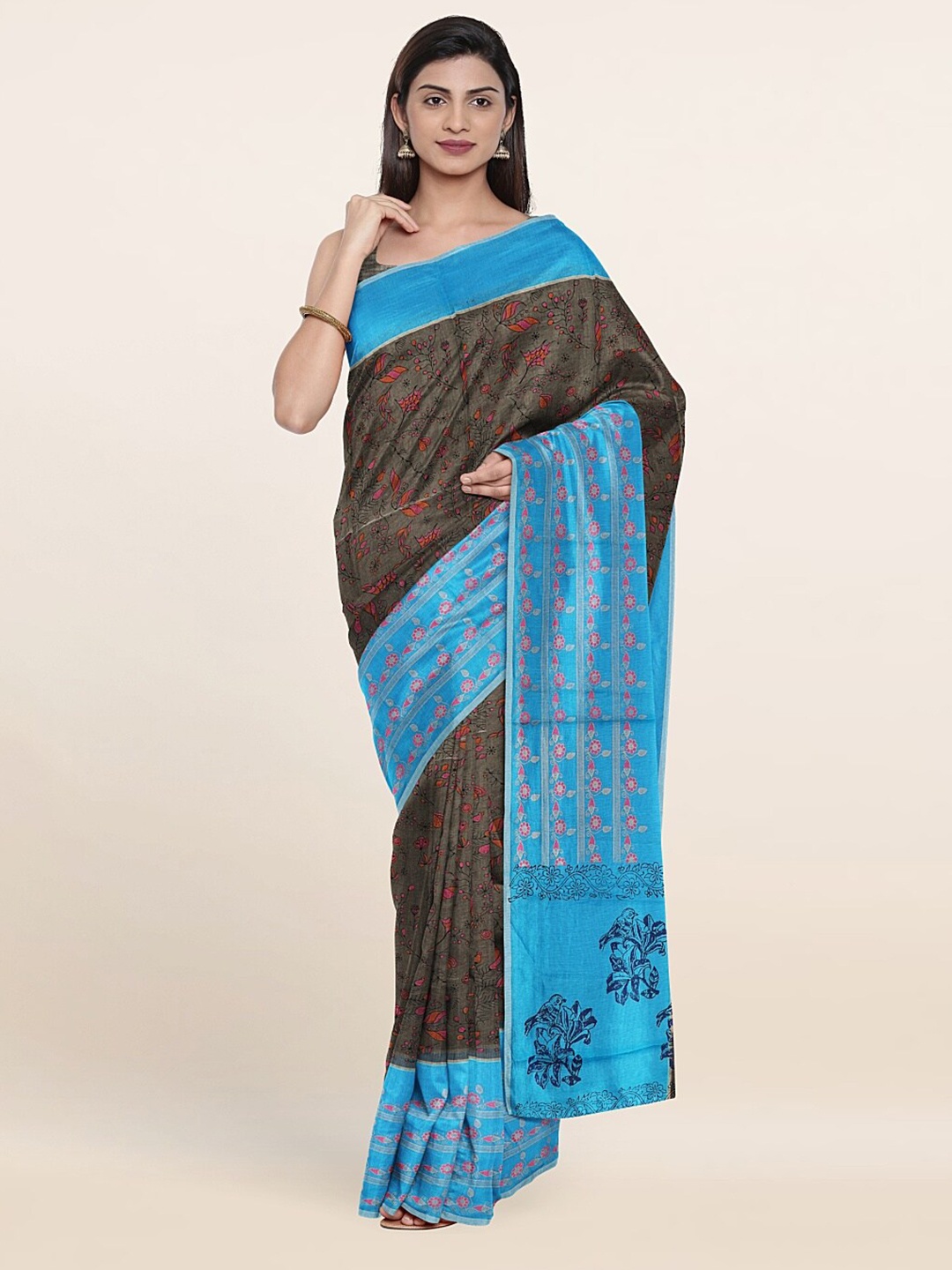 

Pothys Women Grey Sarees