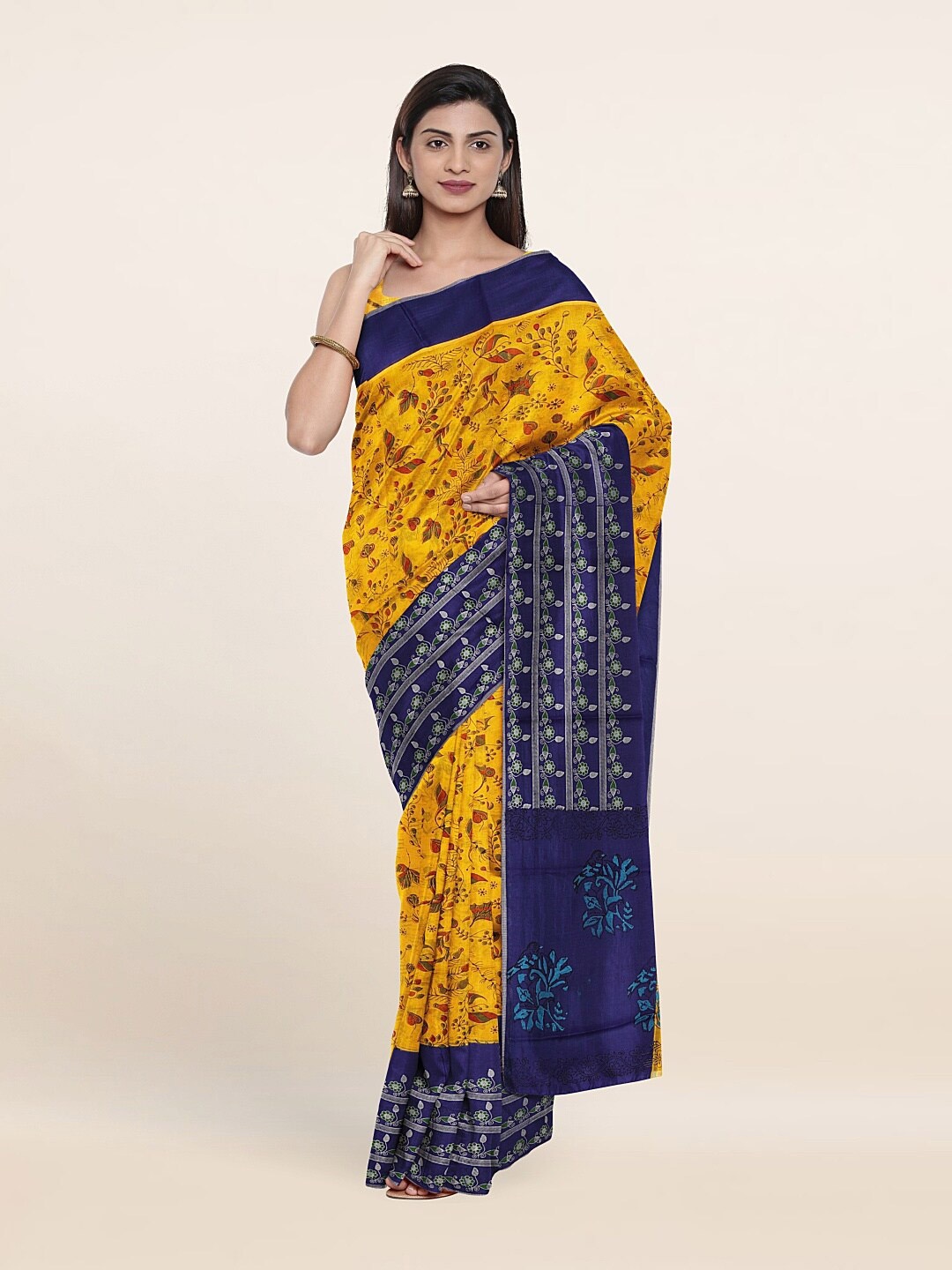 

Pothys Women Yellow Sarees