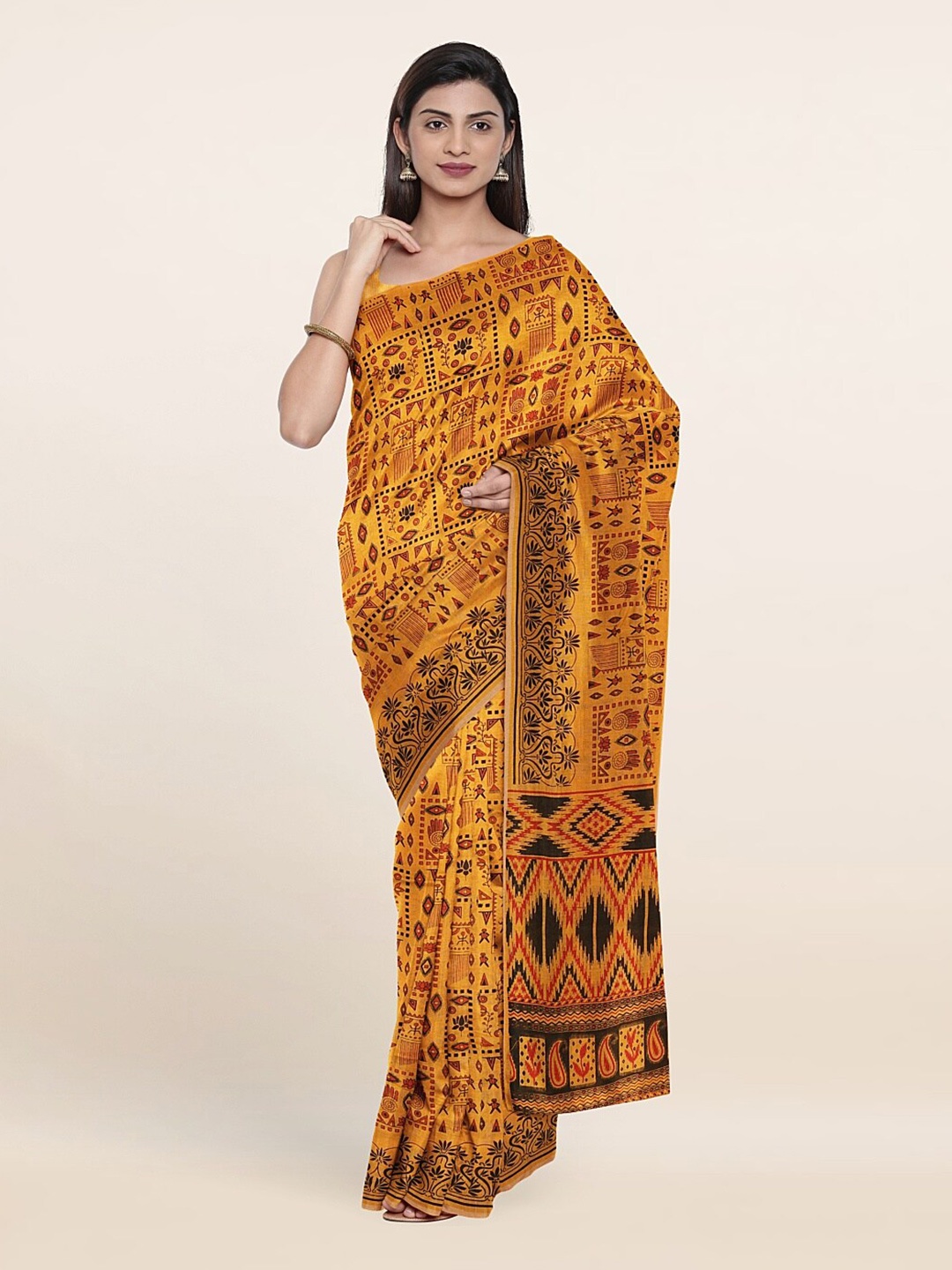 

Pothys Women Mustard Sarees