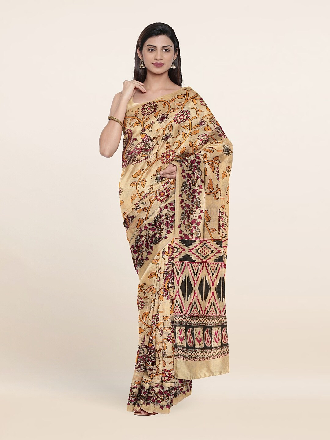 

Pothys Women Cream Sarees