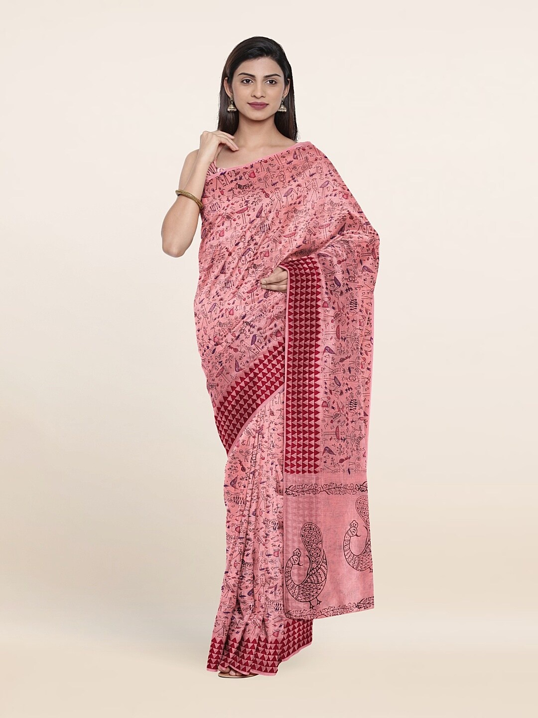 

Pothys Women Pink Sarees