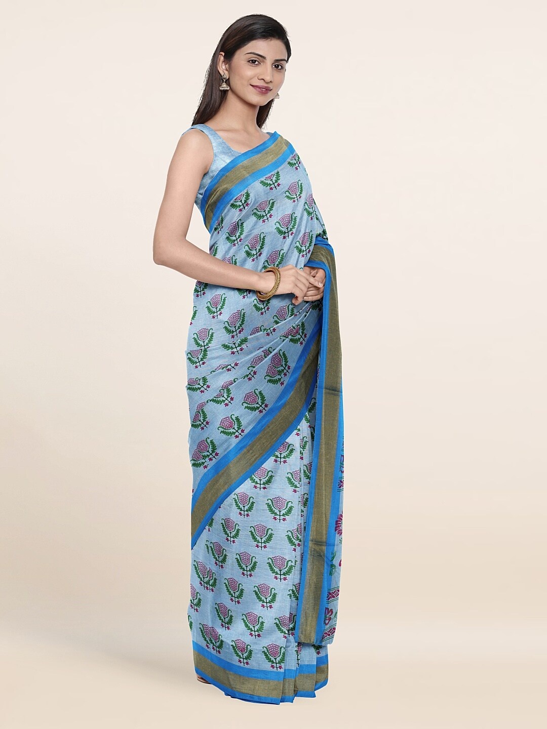 

Pothys Women Blue Sarees