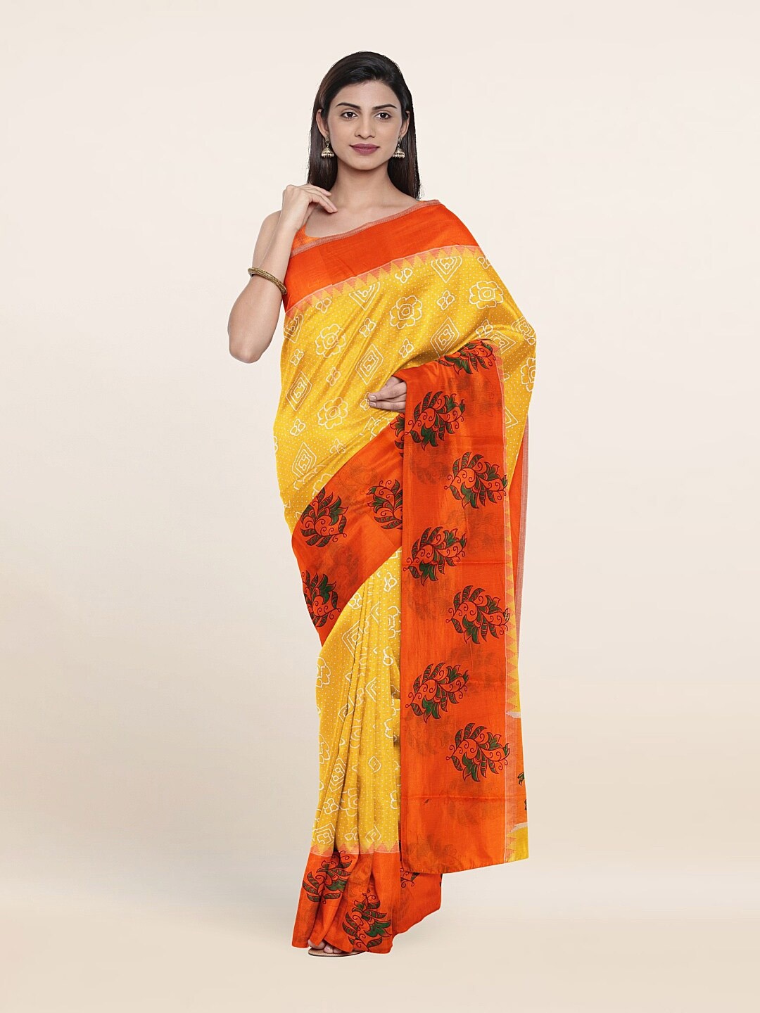 

Pothys Women Yellow Sarees