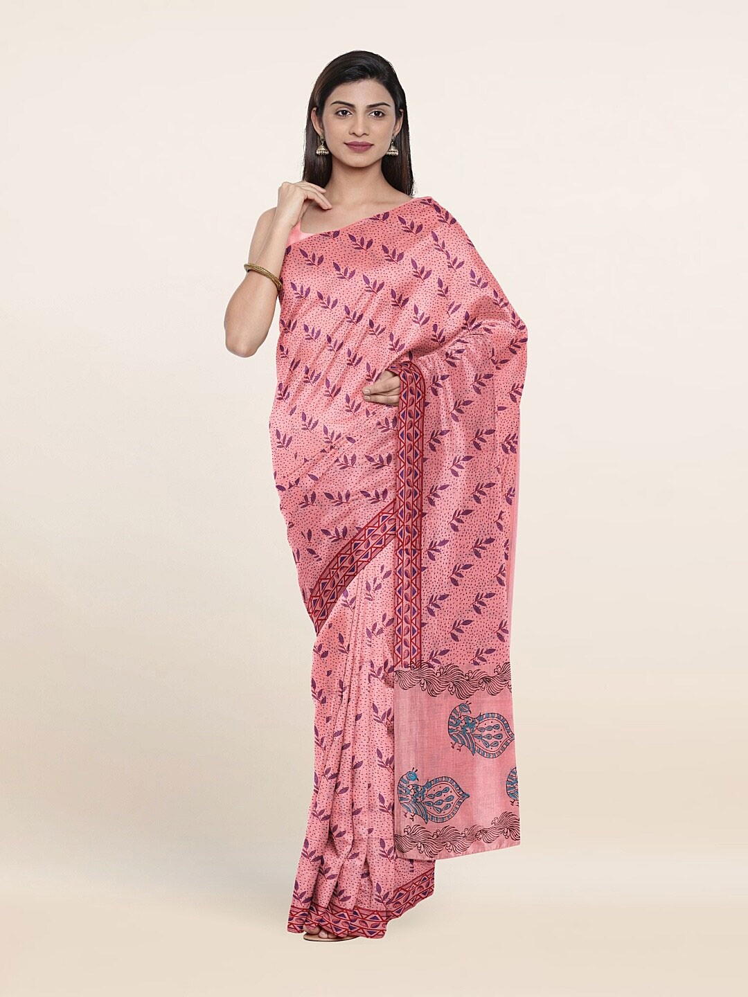 

Pothys Women Pink Sarees
