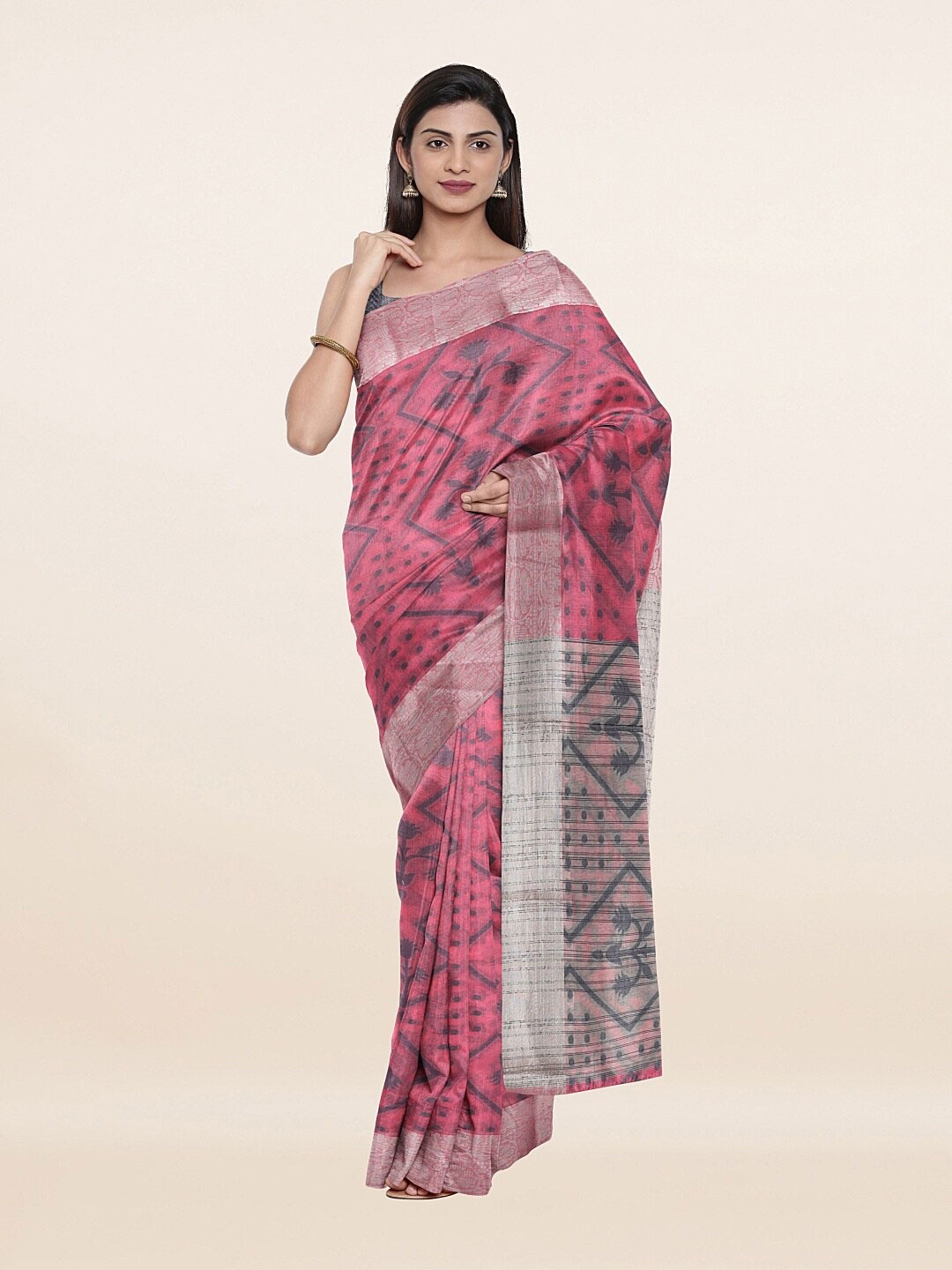 

Pothys Women Pink Sarees