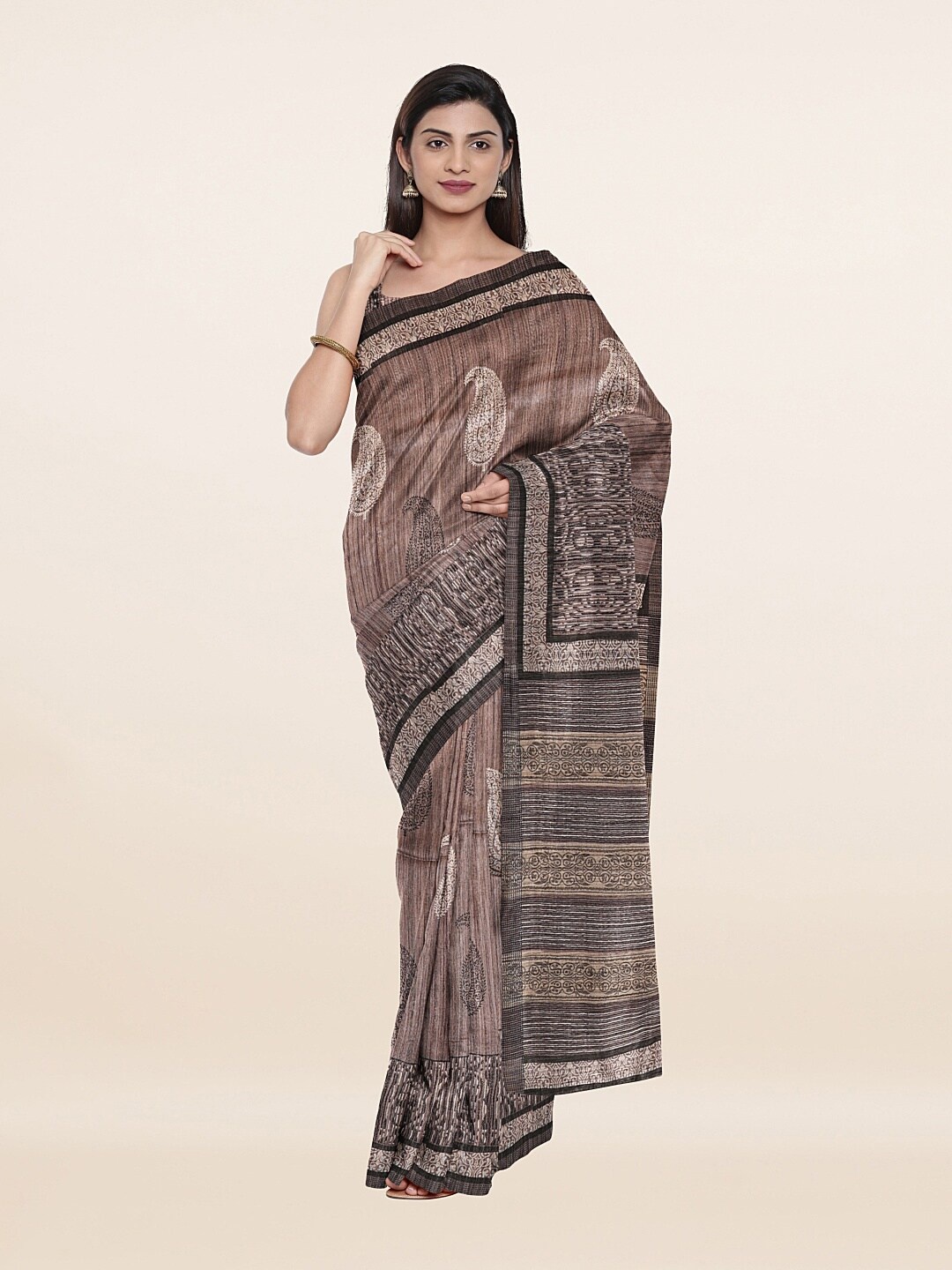

Pothys Women Brown Sarees