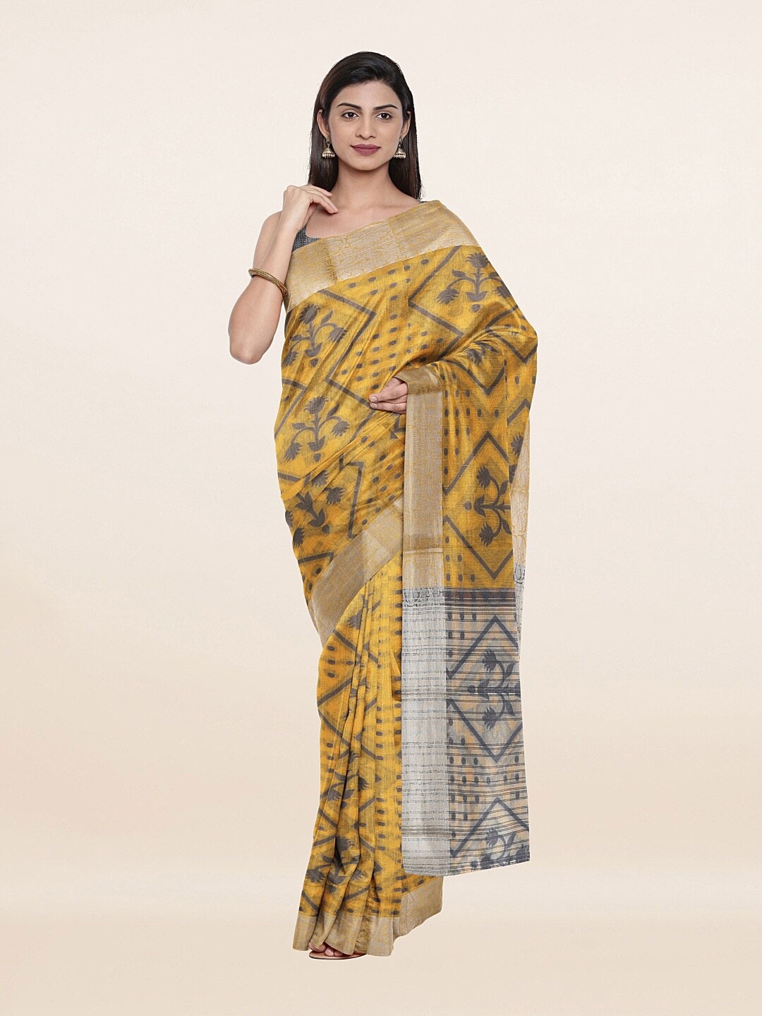 

Pothys Women Yellow Sarees