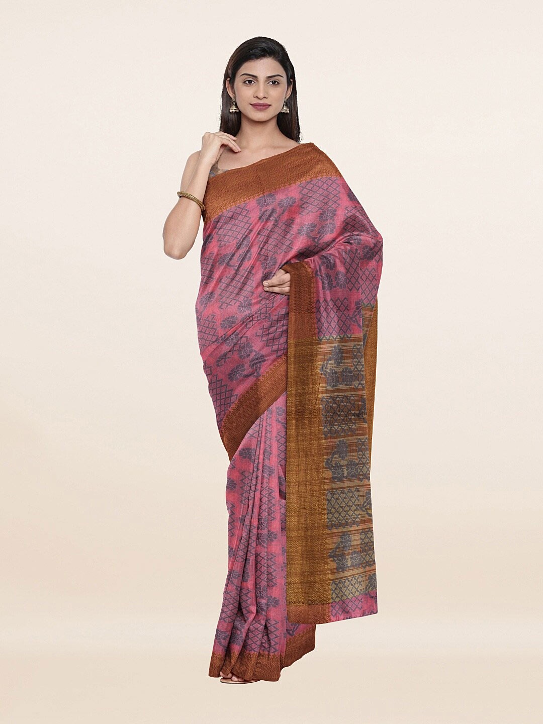 

Pothys Women Pink Sarees