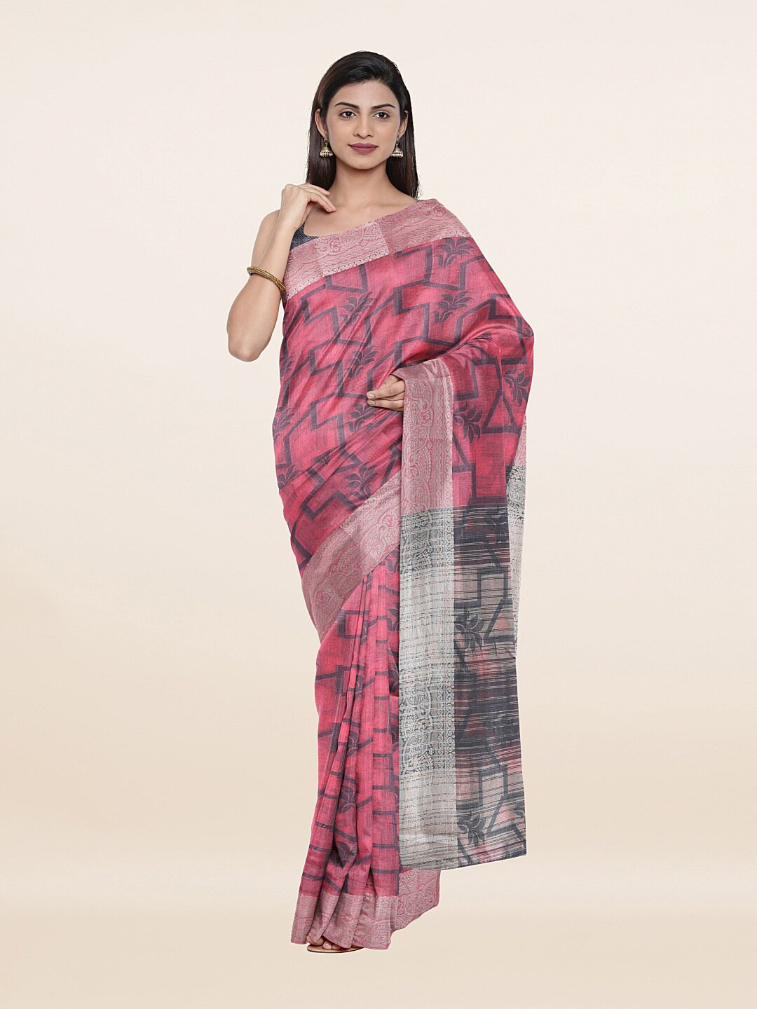 

Pothys Women Pink Sarees