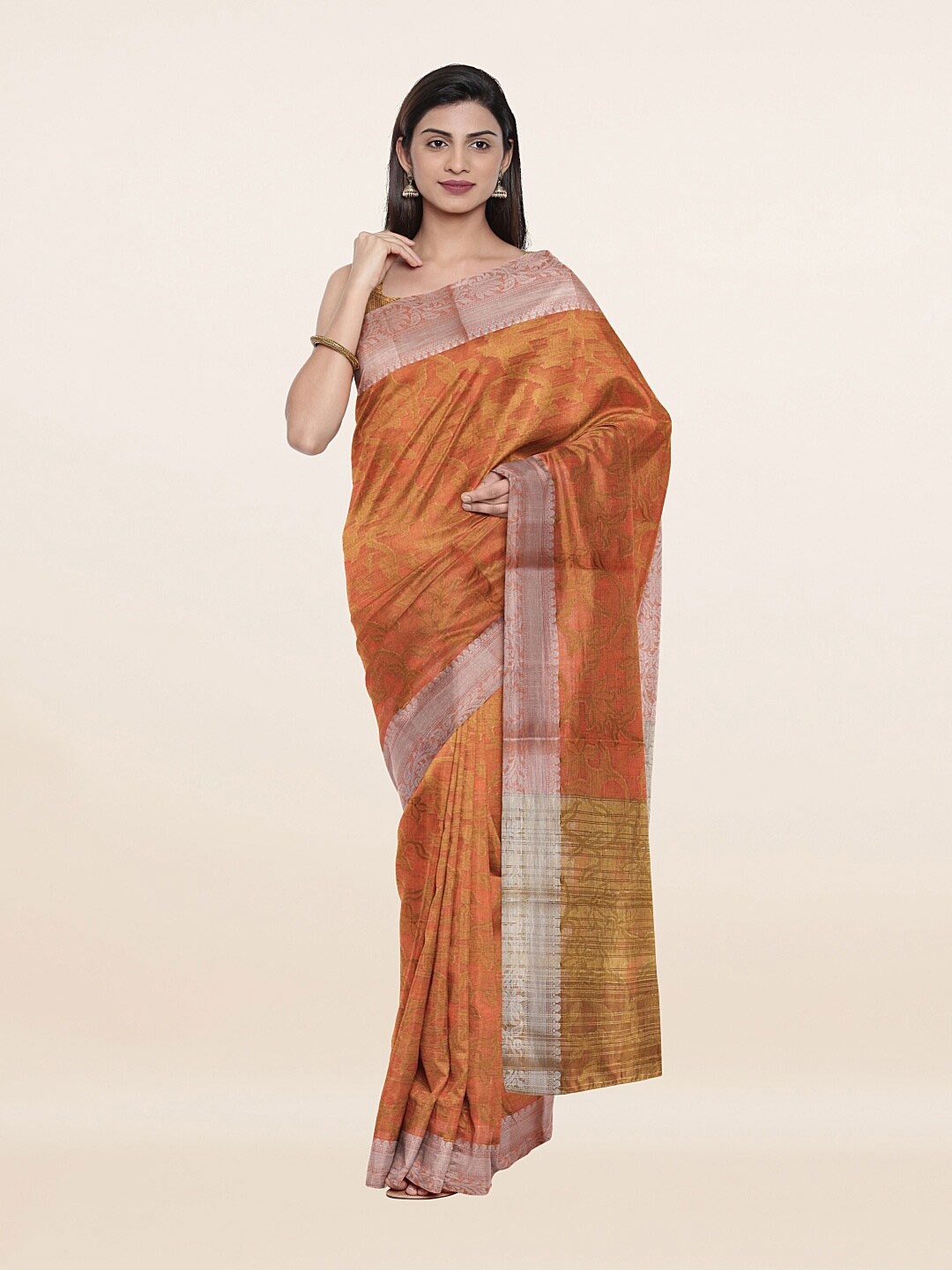 

Pothys Women Peach Sarees