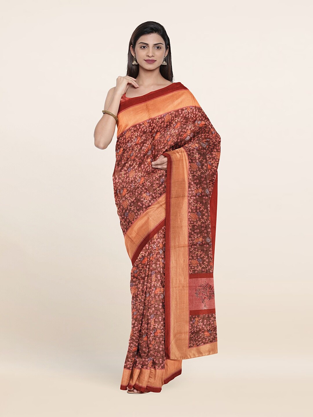 

Pothys Women Brown Sarees