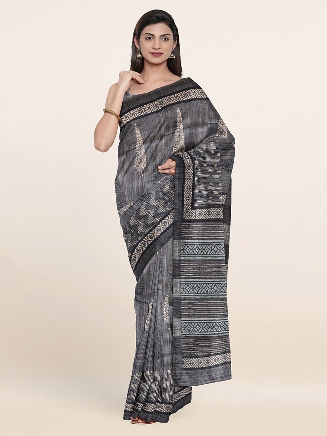 

Pothys Women Grey Sarees