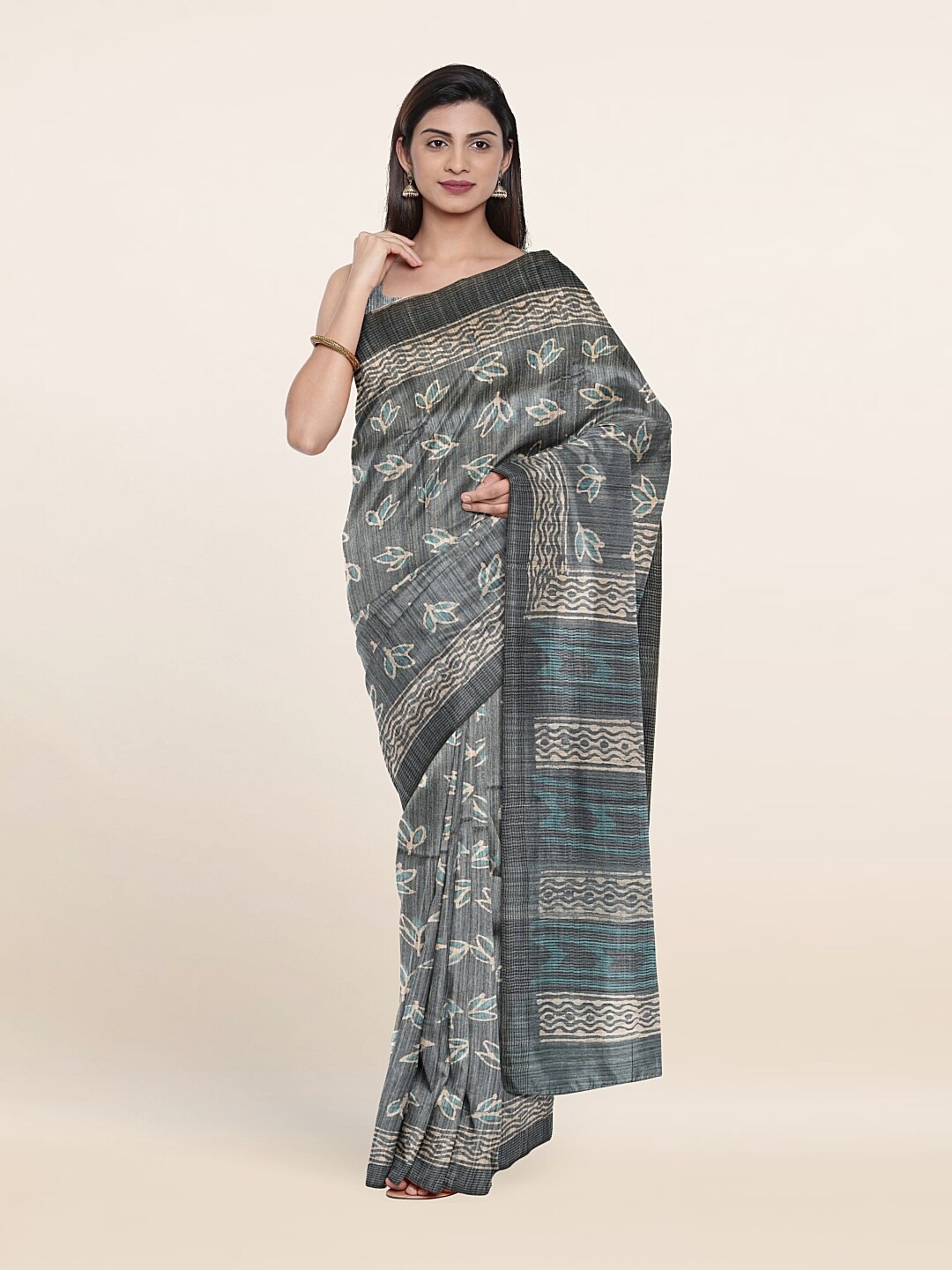 

Pothys Women Grey Sarees