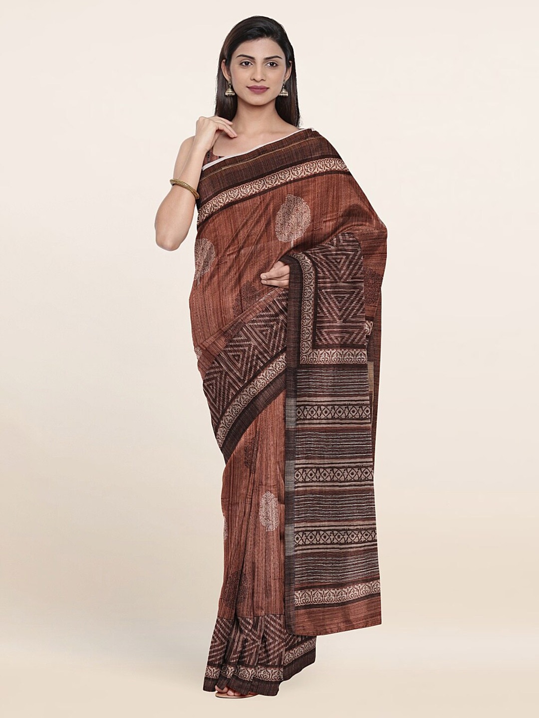 

Pothys Women Brown Sarees