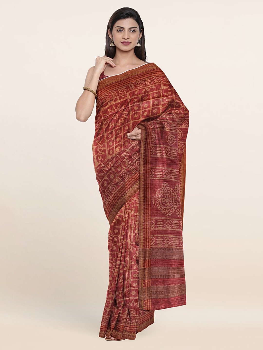 

Pothys Women Brown Sarees