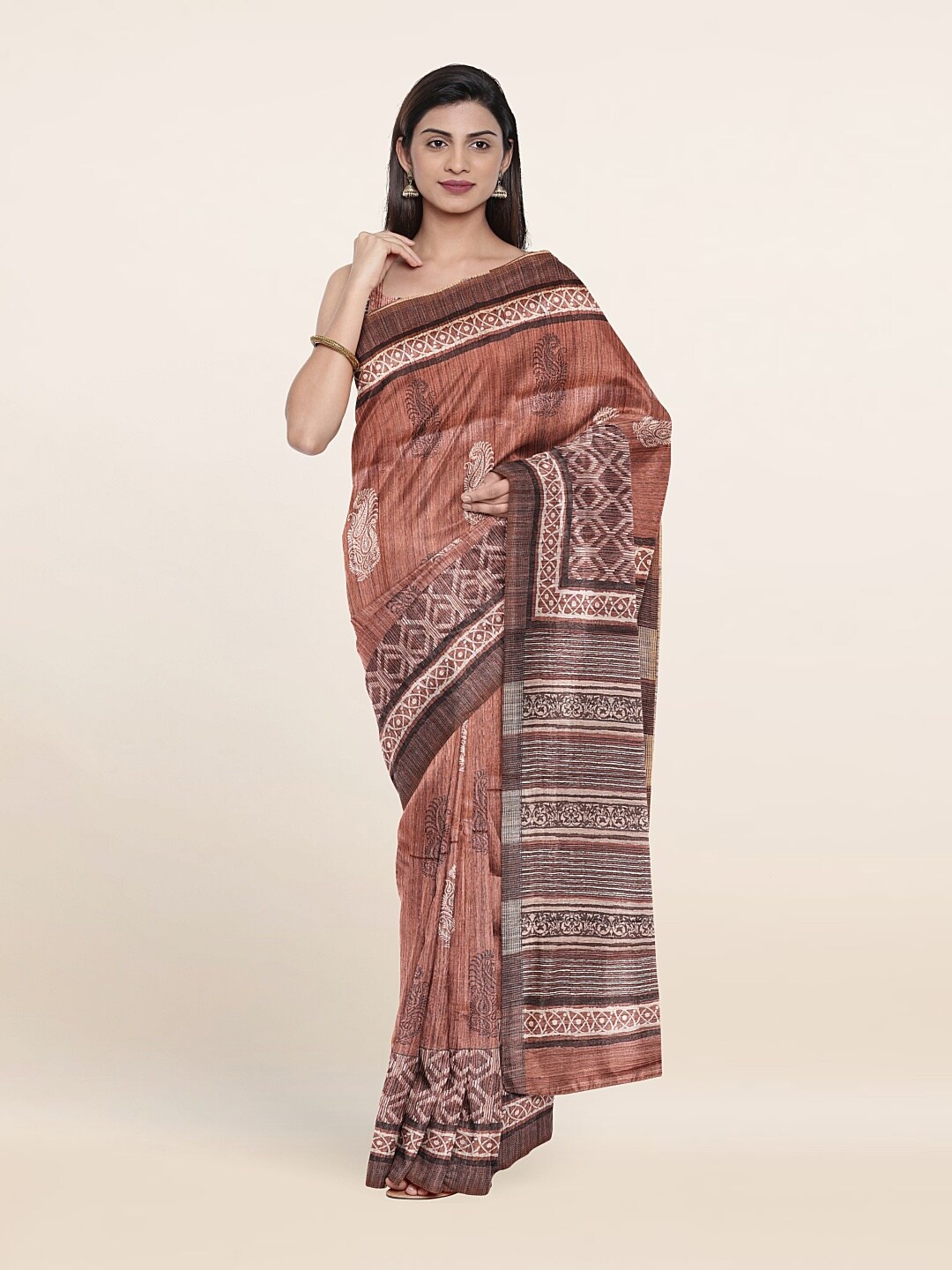 

Pothys Women Brown Sarees