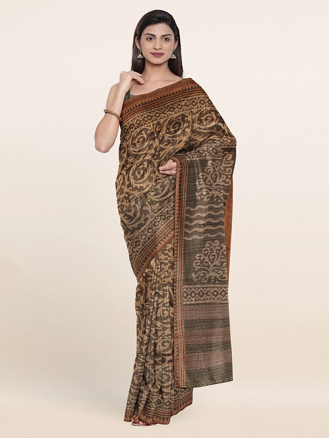 

Pothys Women Brown Sarees