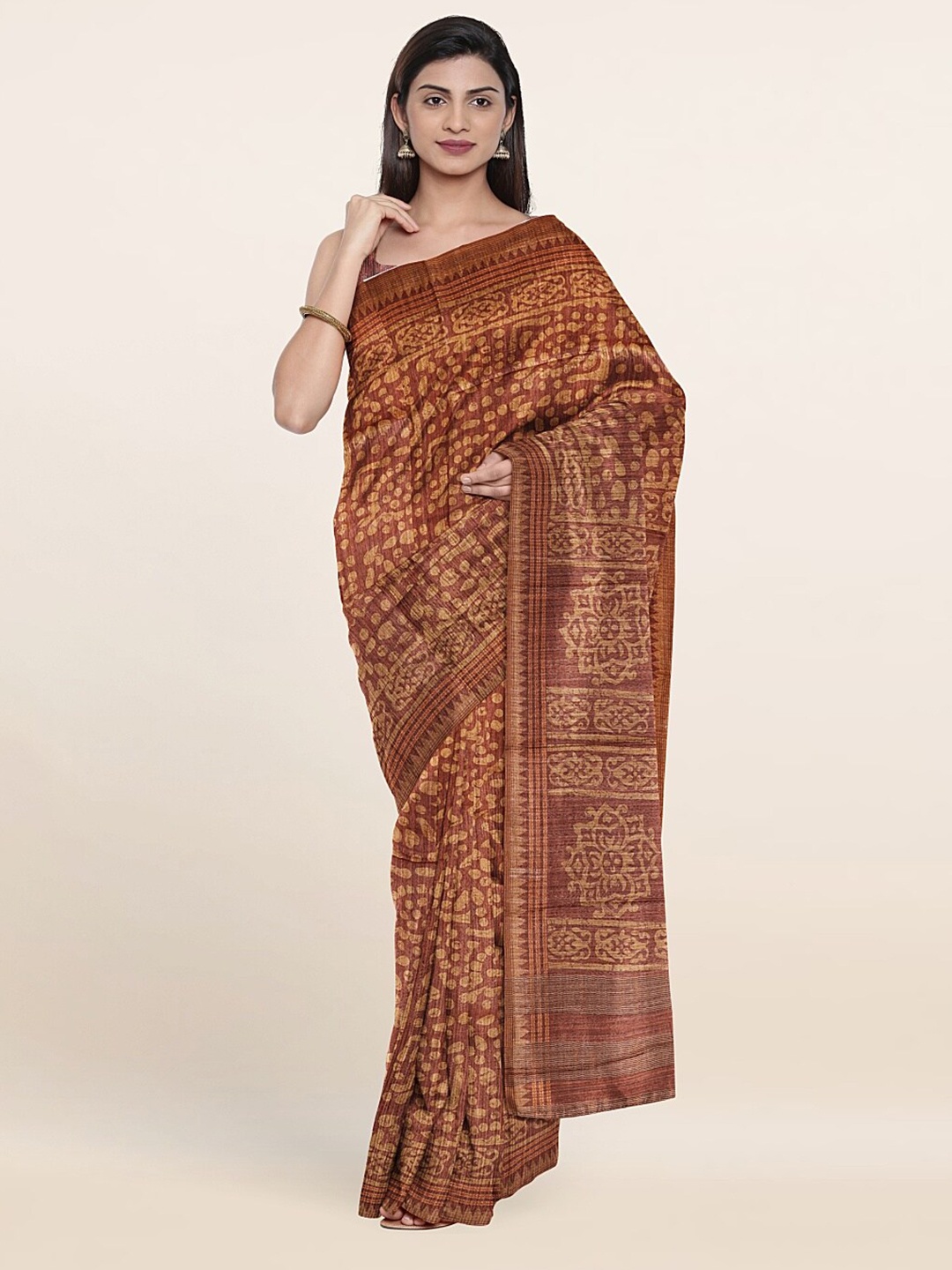 

Pothys Women Rust Sarees