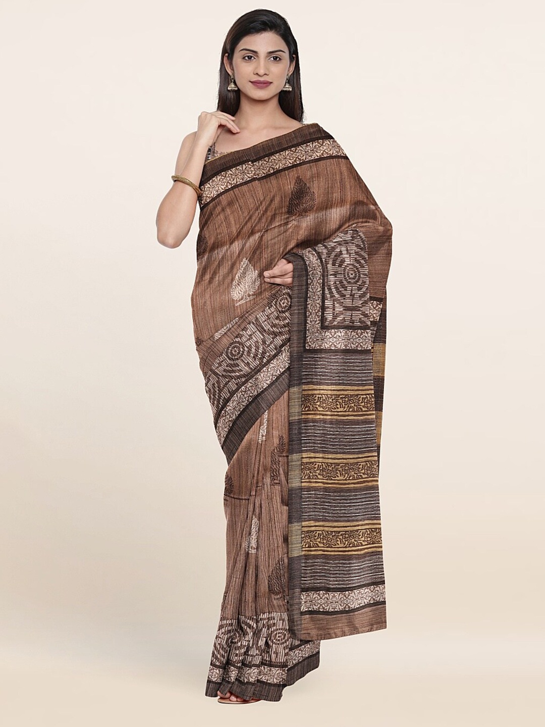 

Pothys Women Brown Sarees