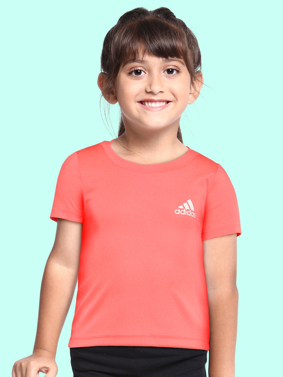 

ADIDAS Girls Coral Pink T-shirt