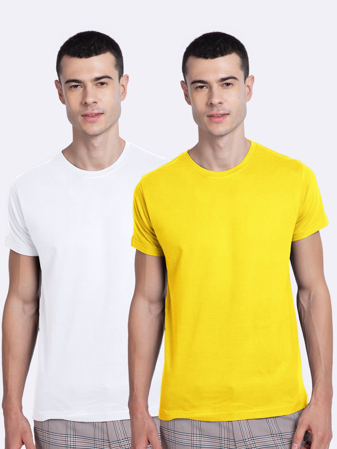 

Bewakoof Men Yellow 2 T-shirt