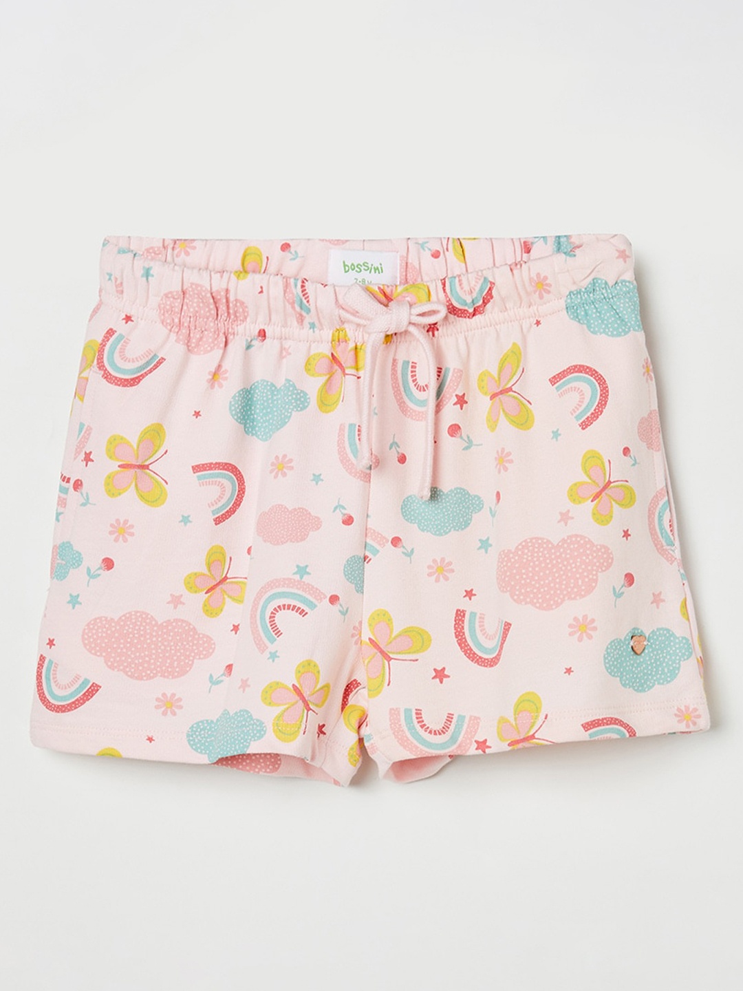 

Bossini Girls Pink Conversational Printed Shorts