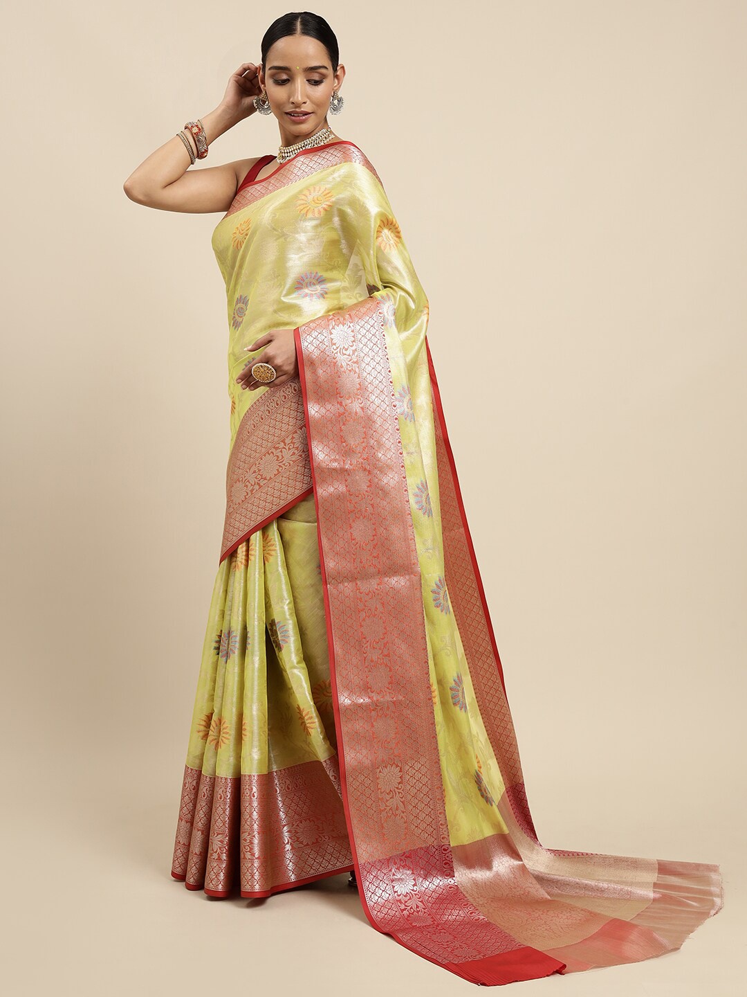 

MIMOSA Women Yellow Sarees