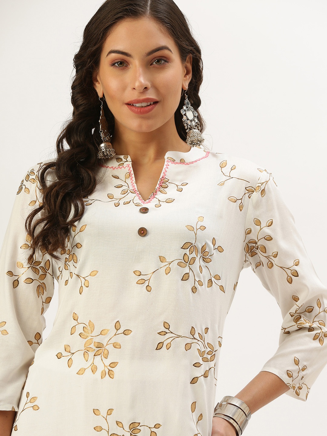 

SHOWOFF Off White Printed Kurti