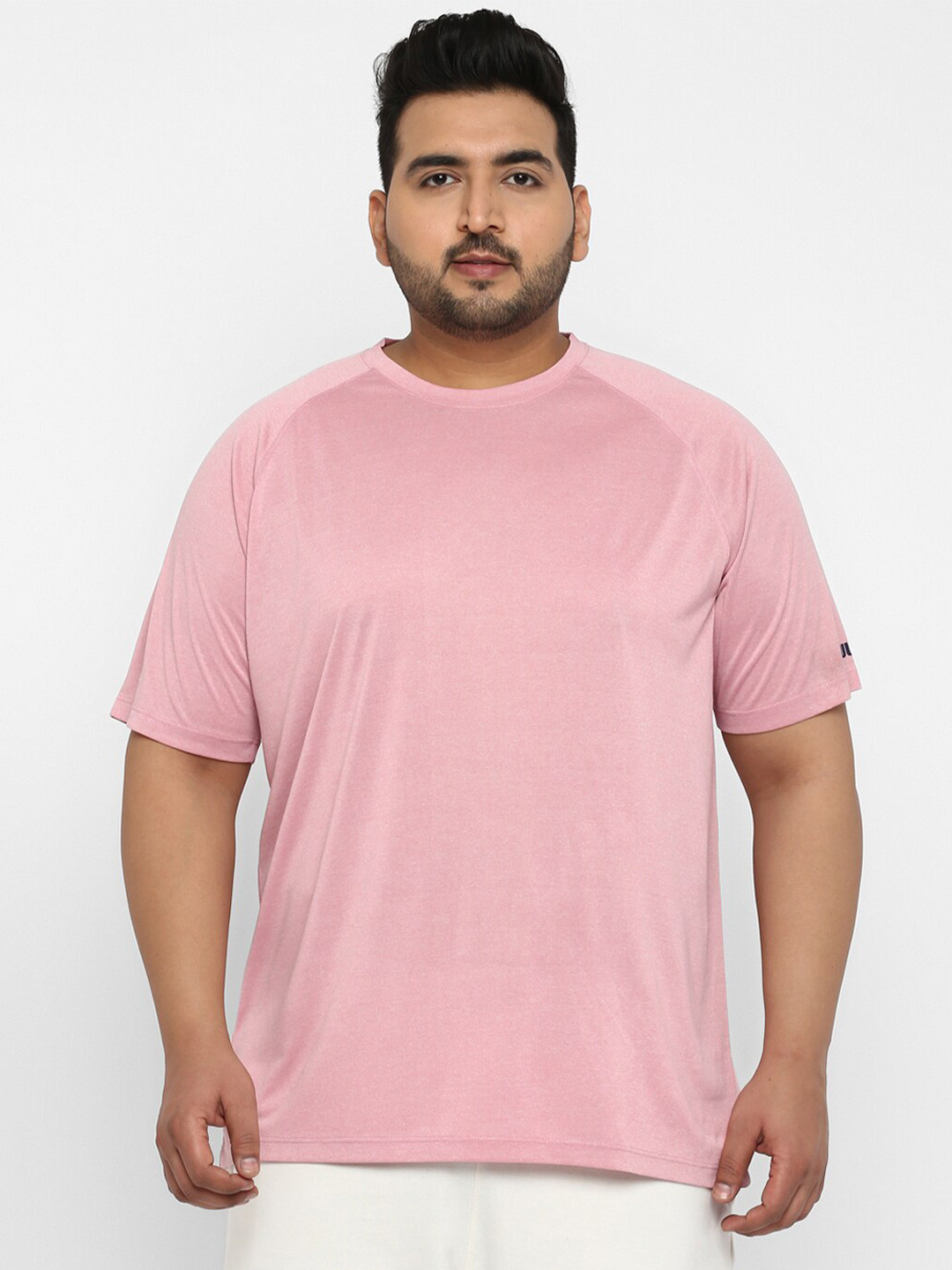 

Yuuki Men Plus Size Pink & powder pink T-shirt
