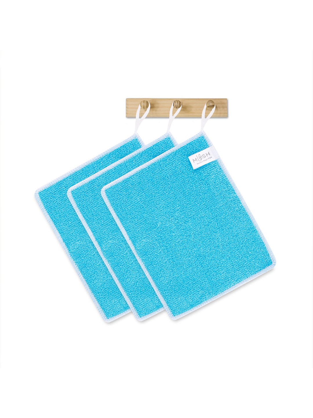 

MUSH Set of 3 Blue Bamboo Reusable Multipurpose Magic Cleaning Towels