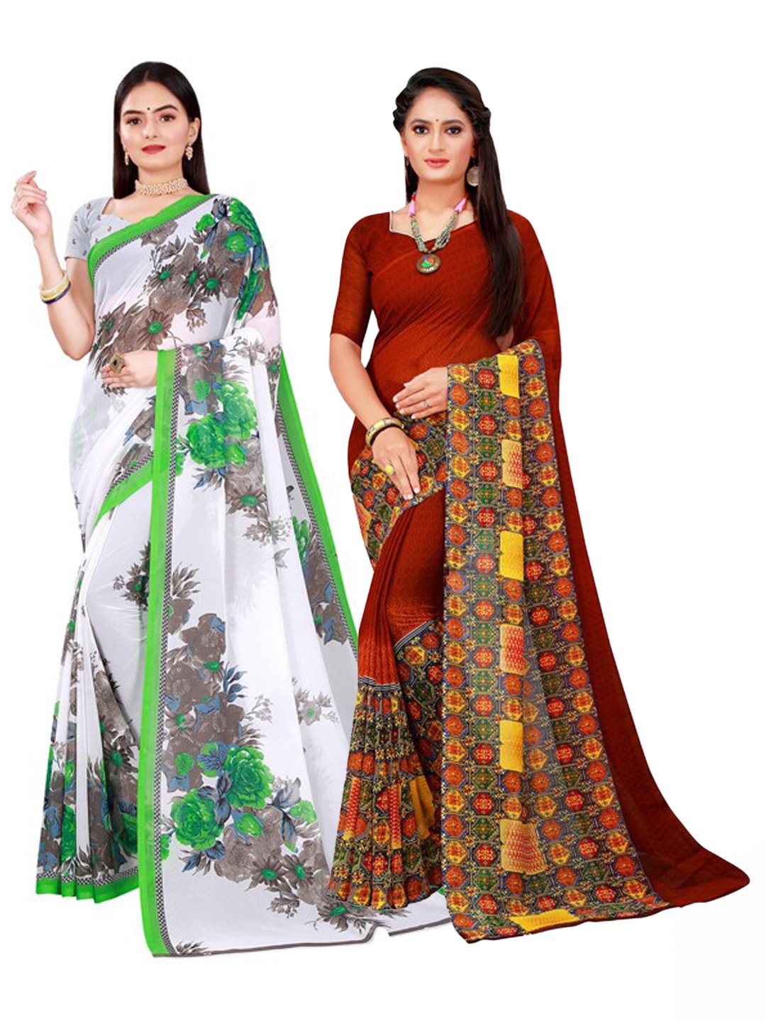 

Florence Women Brown Sarees