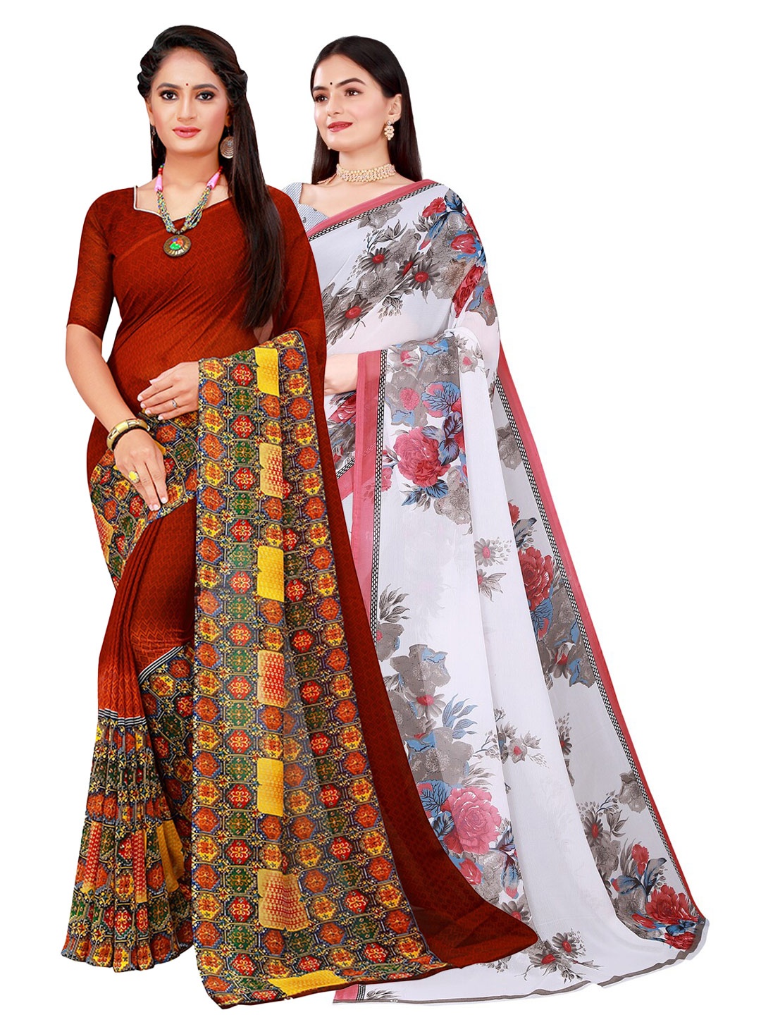 

Florence Women Brown Sarees