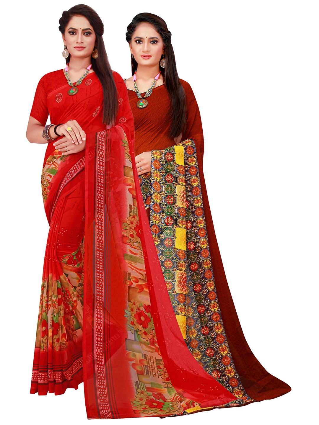 

Florence Women Brown Sarees