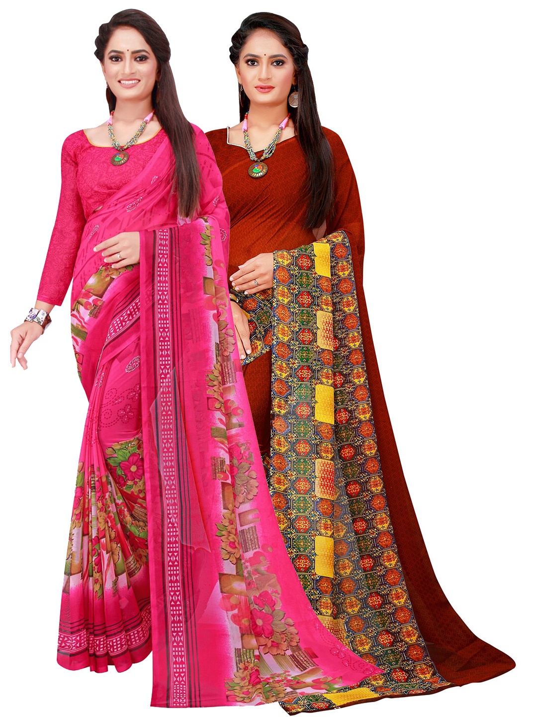 

Florence Women Brown Sarees