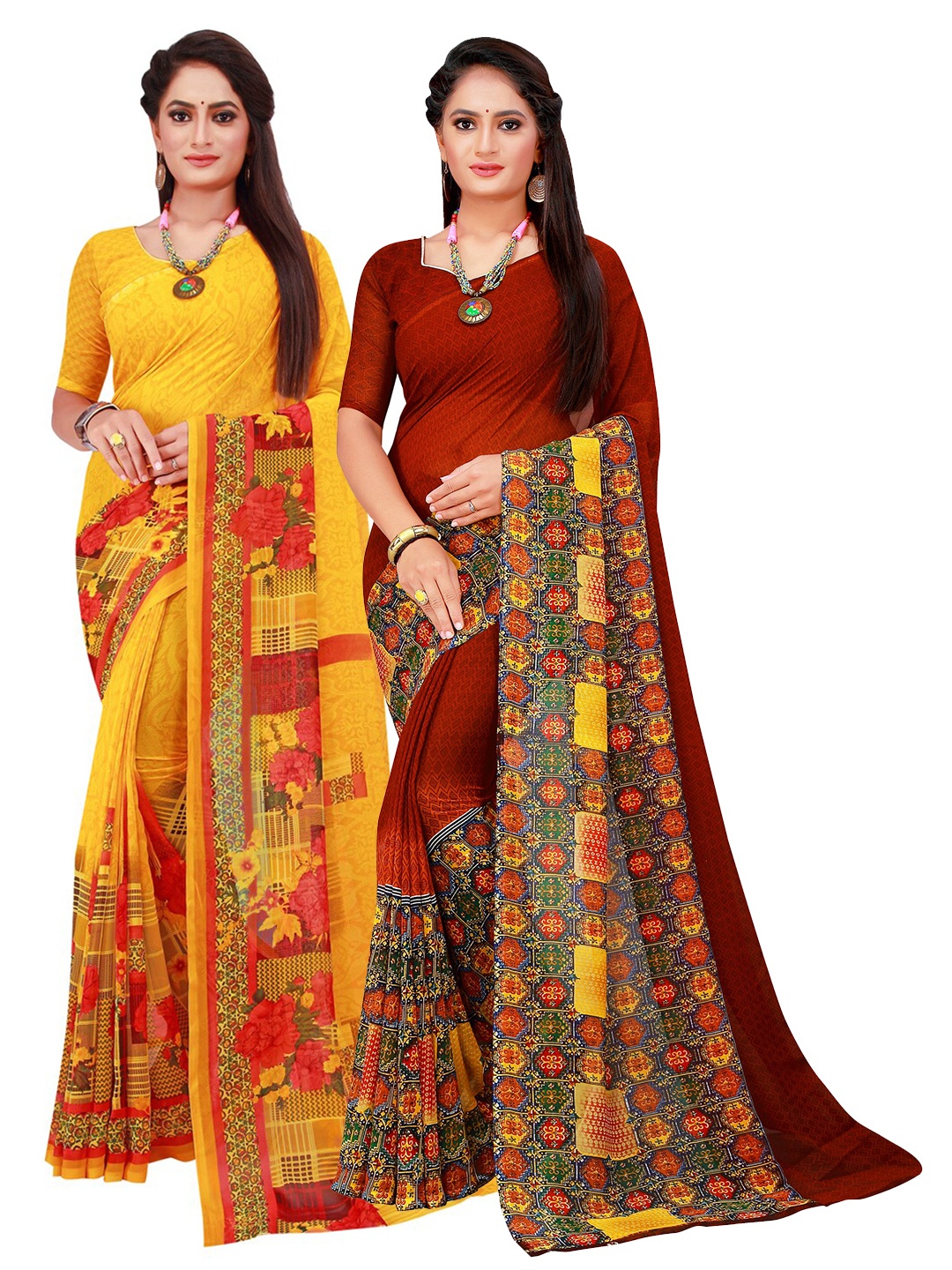 

Florence Women Yellow Sarees