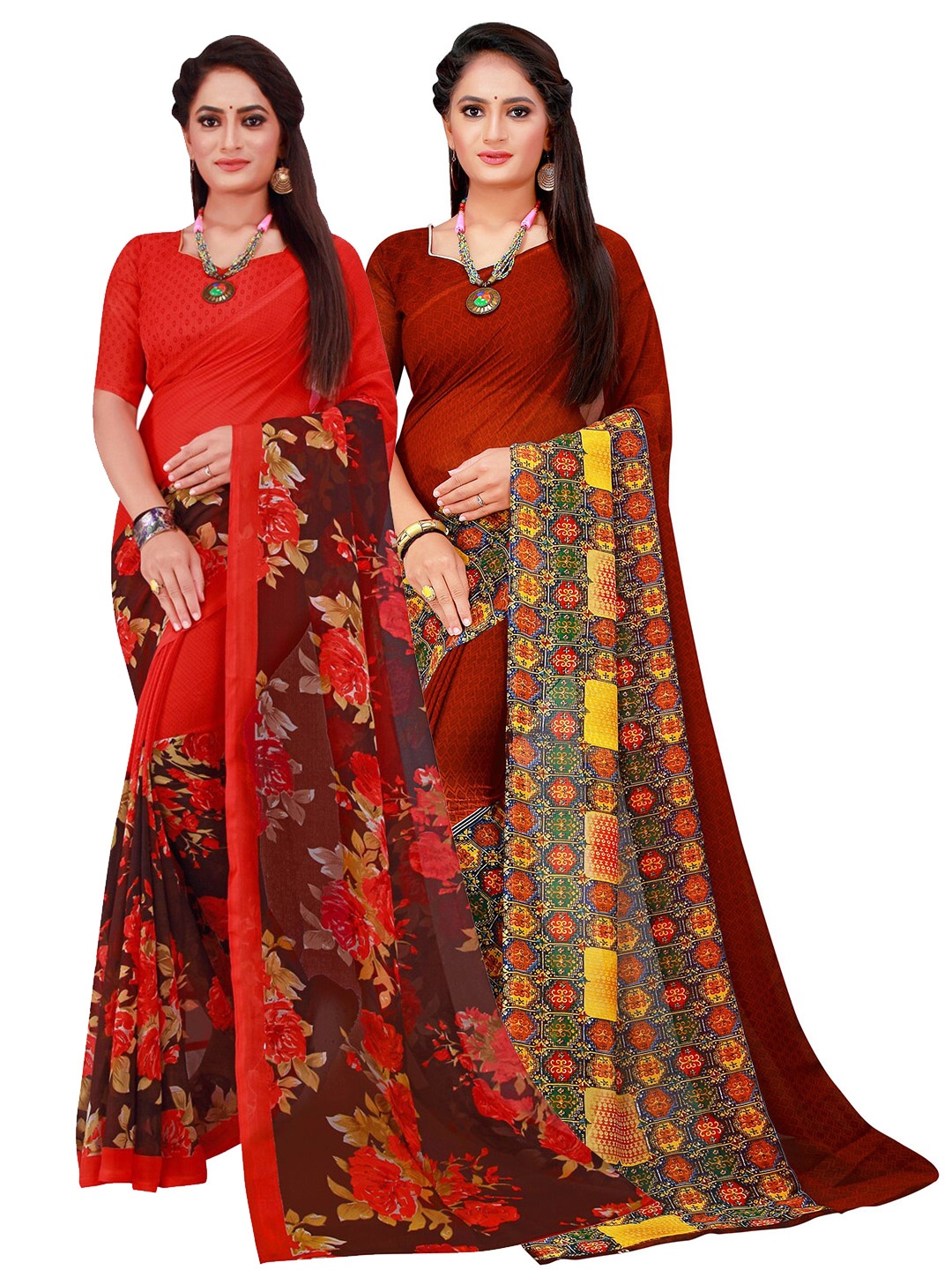 

Florence Women Brown Sarees