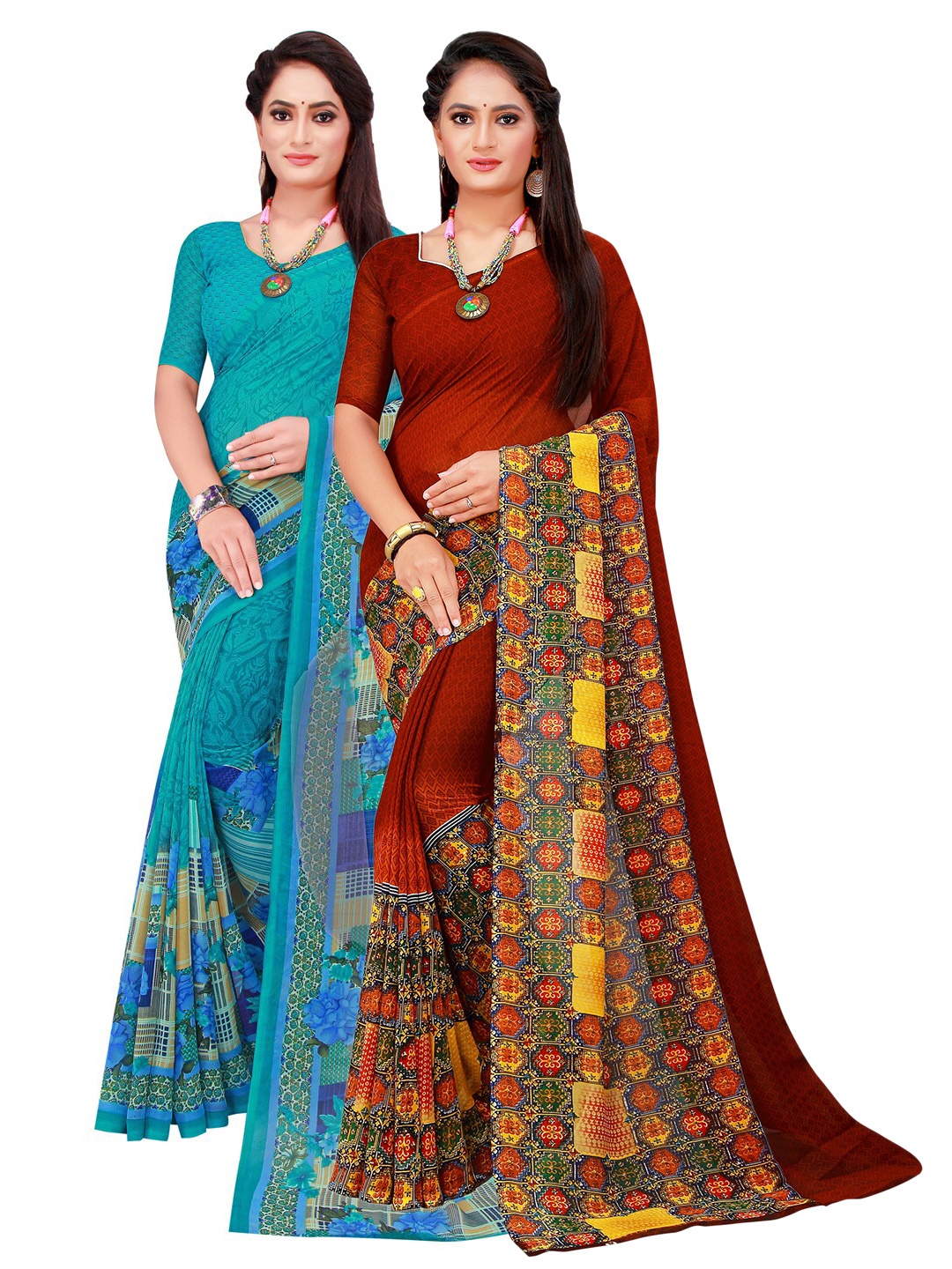 

Florence Women Brown Sarees