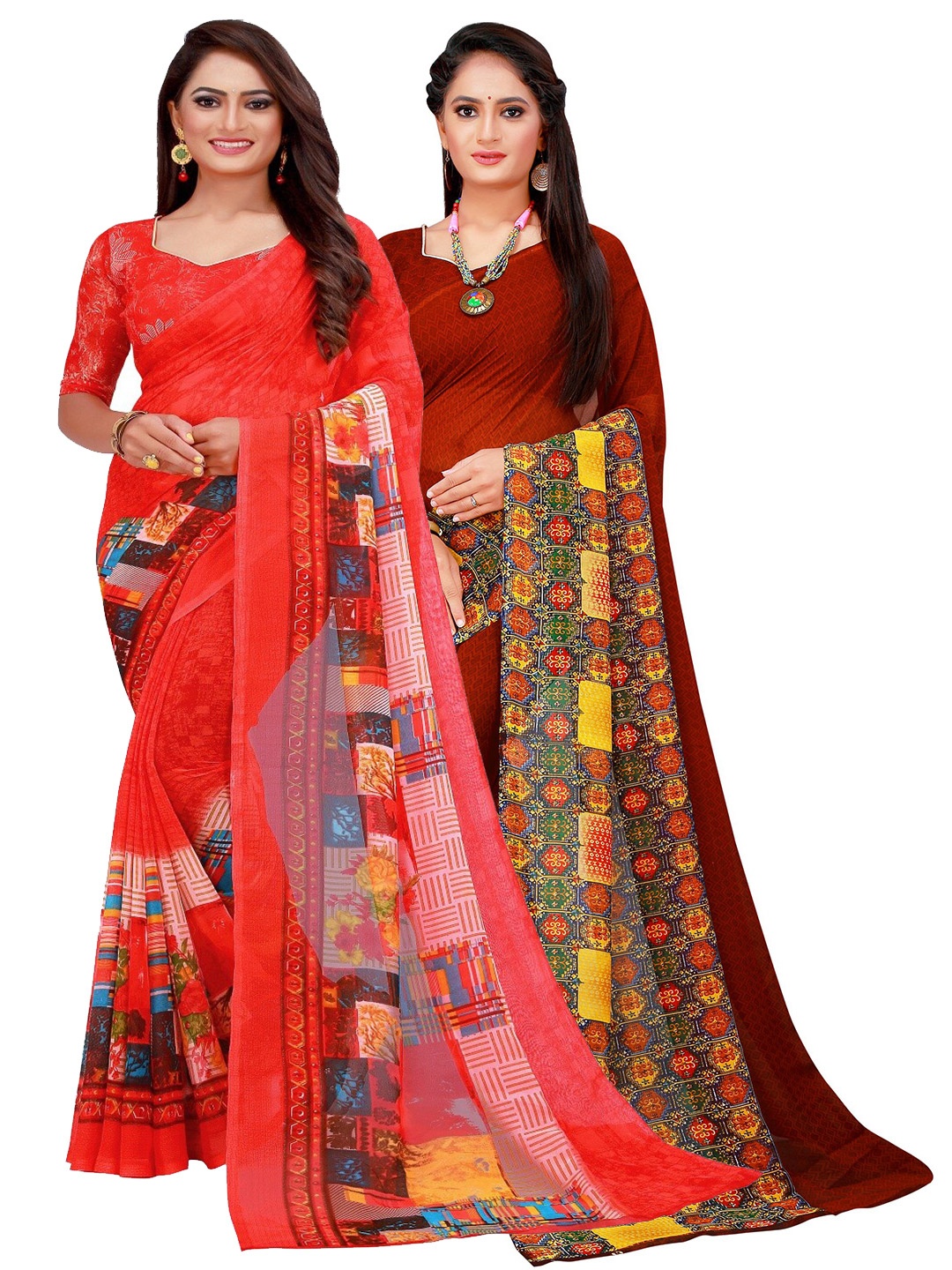 

Florence Women Brown Sarees