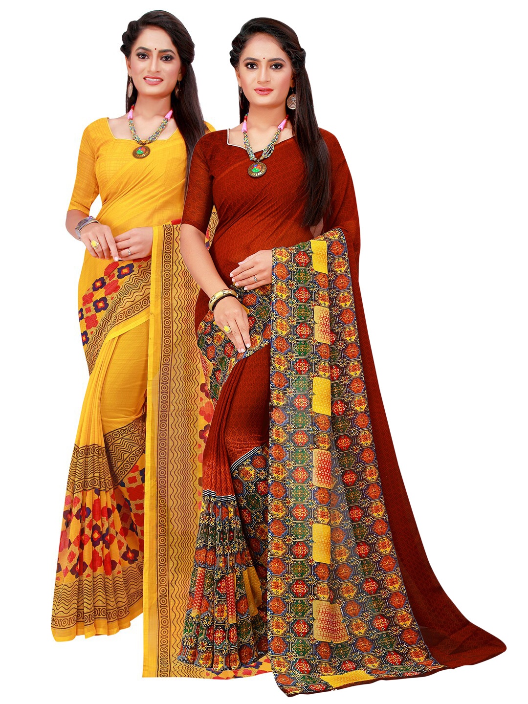 

Florence Women Yellow Sarees