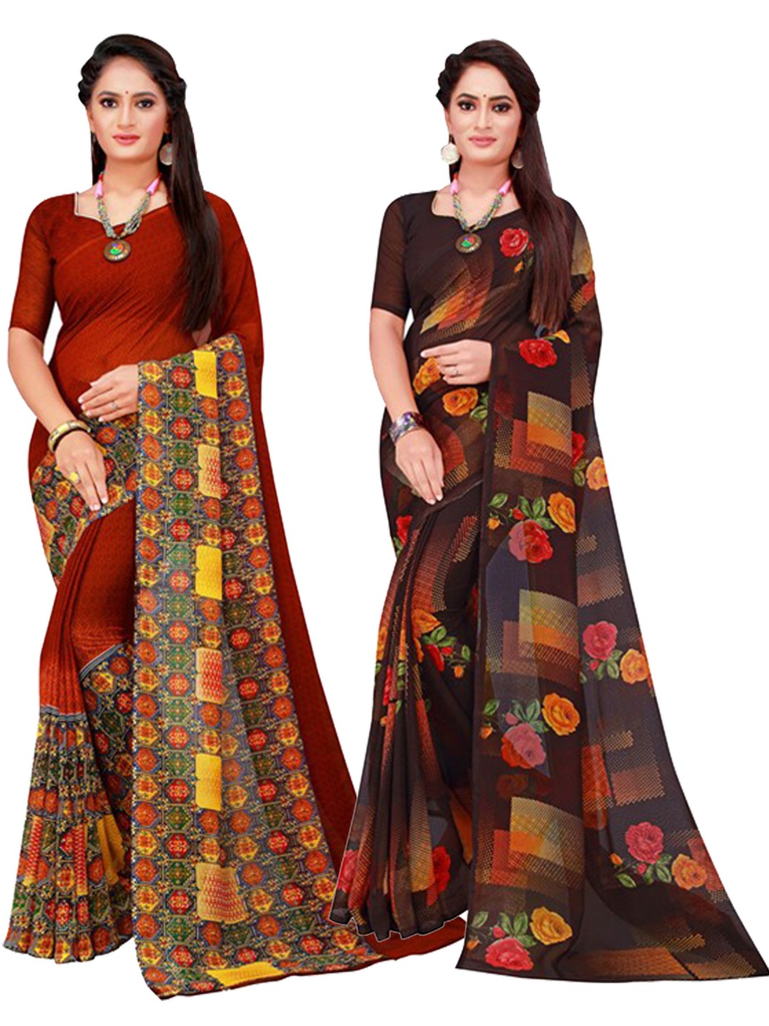 

Florence Women Brown Sarees