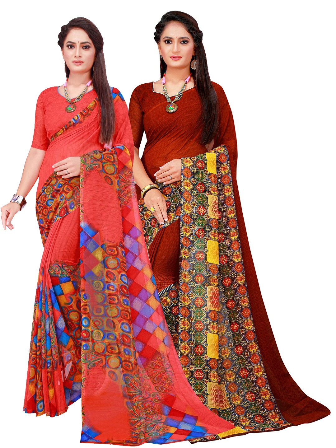 

Florence Women Brown Sarees