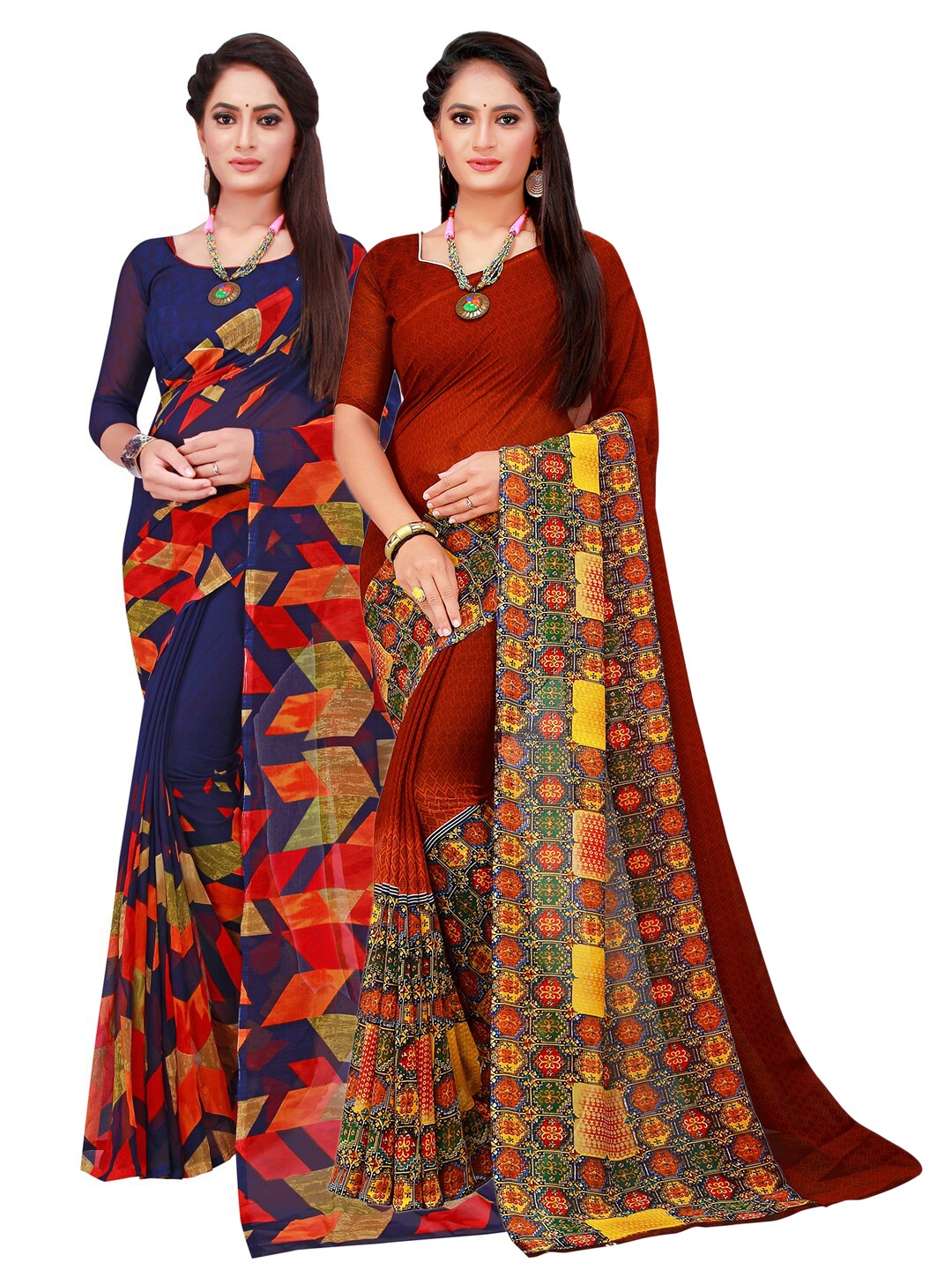 

Florence Women Navy Blue Sarees