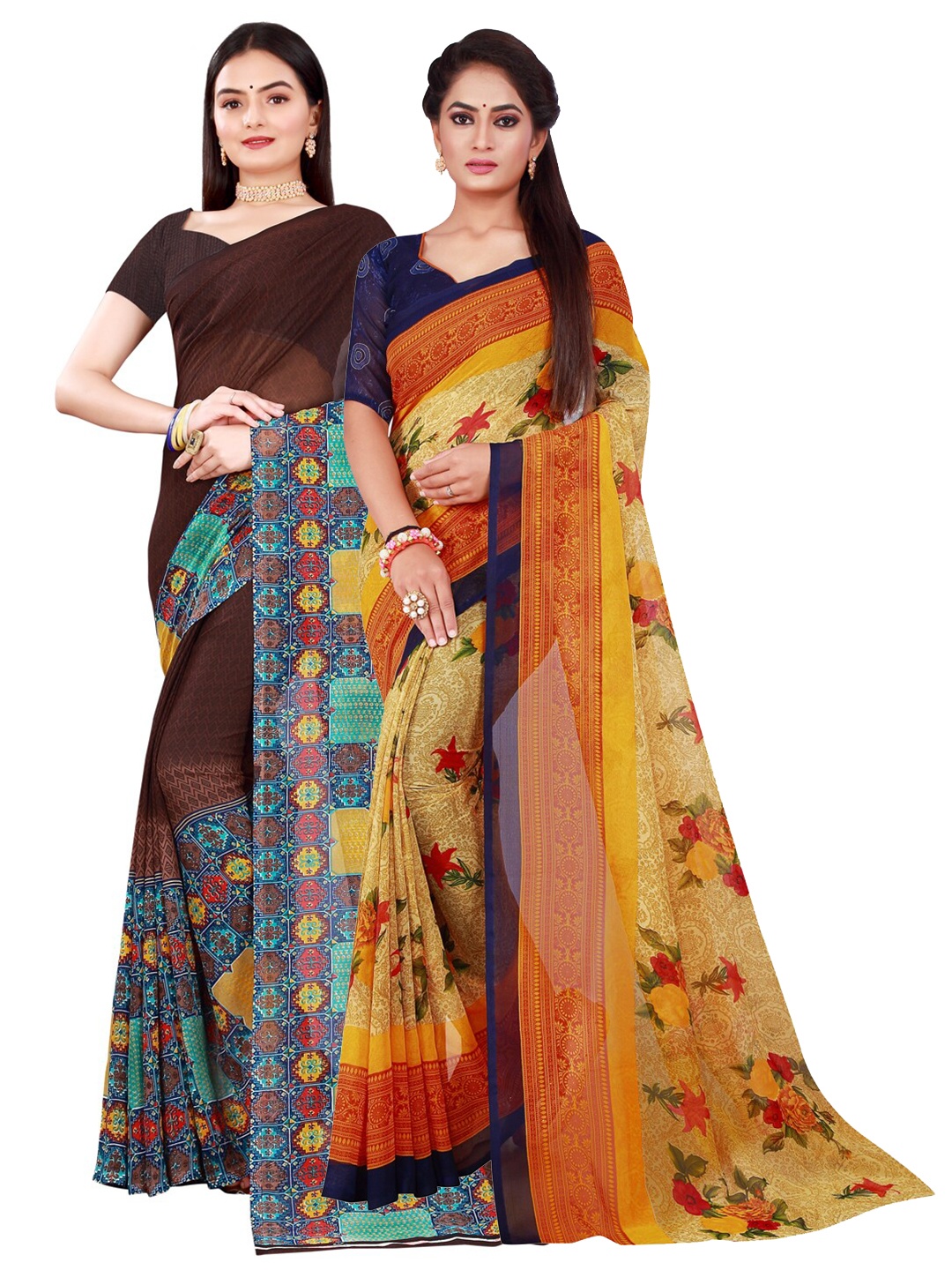 

Florence Women Brown Sarees