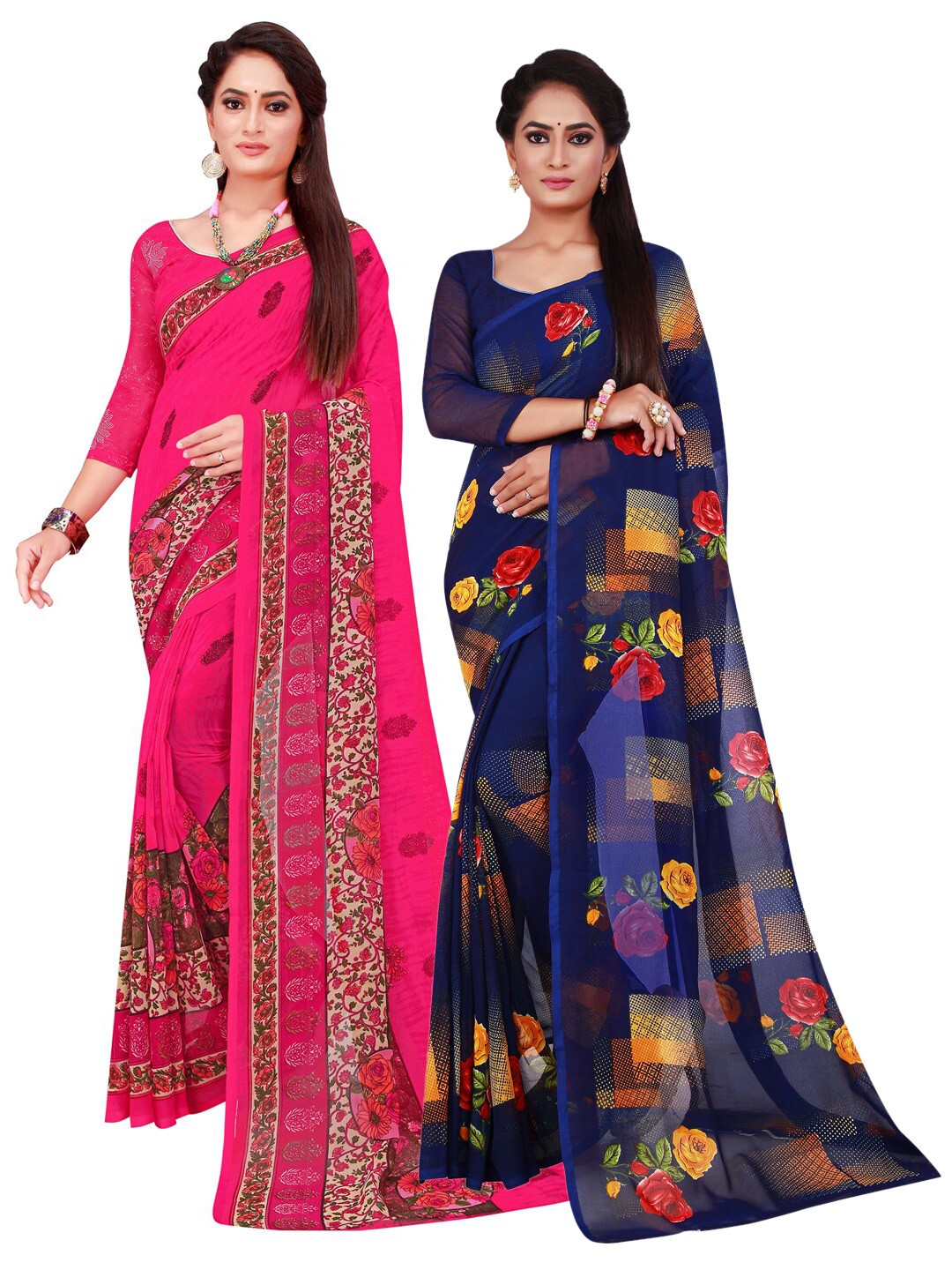 

Florence Women Navy Blue Sarees