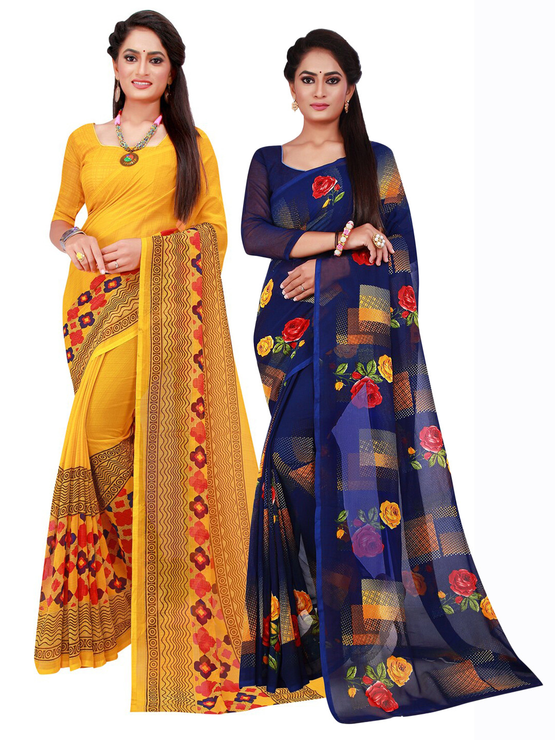 

Florence Women Yellow Sarees
