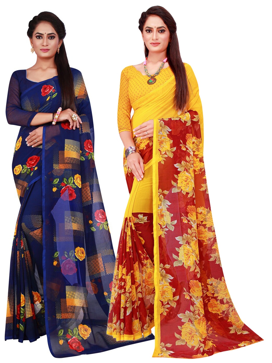 

Florence Women Navy Blue Sarees