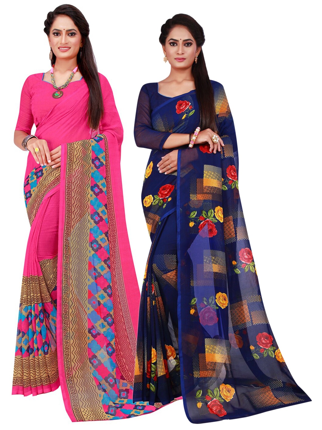 

Florence Women Magenta Sarees