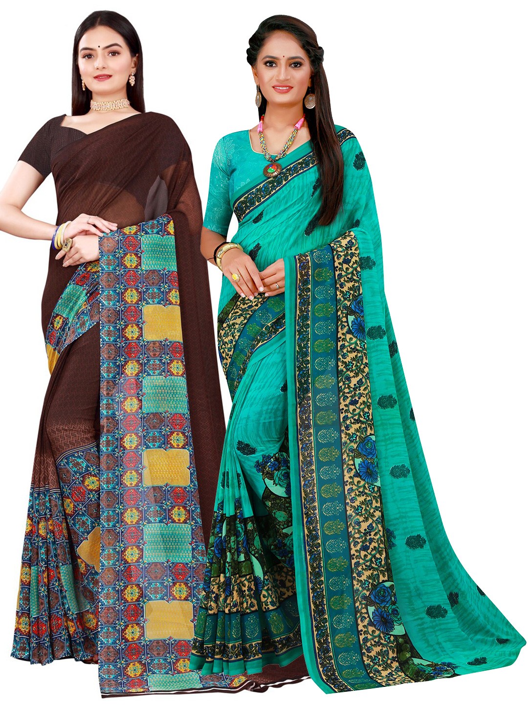 

Florence Women Brown Sarees