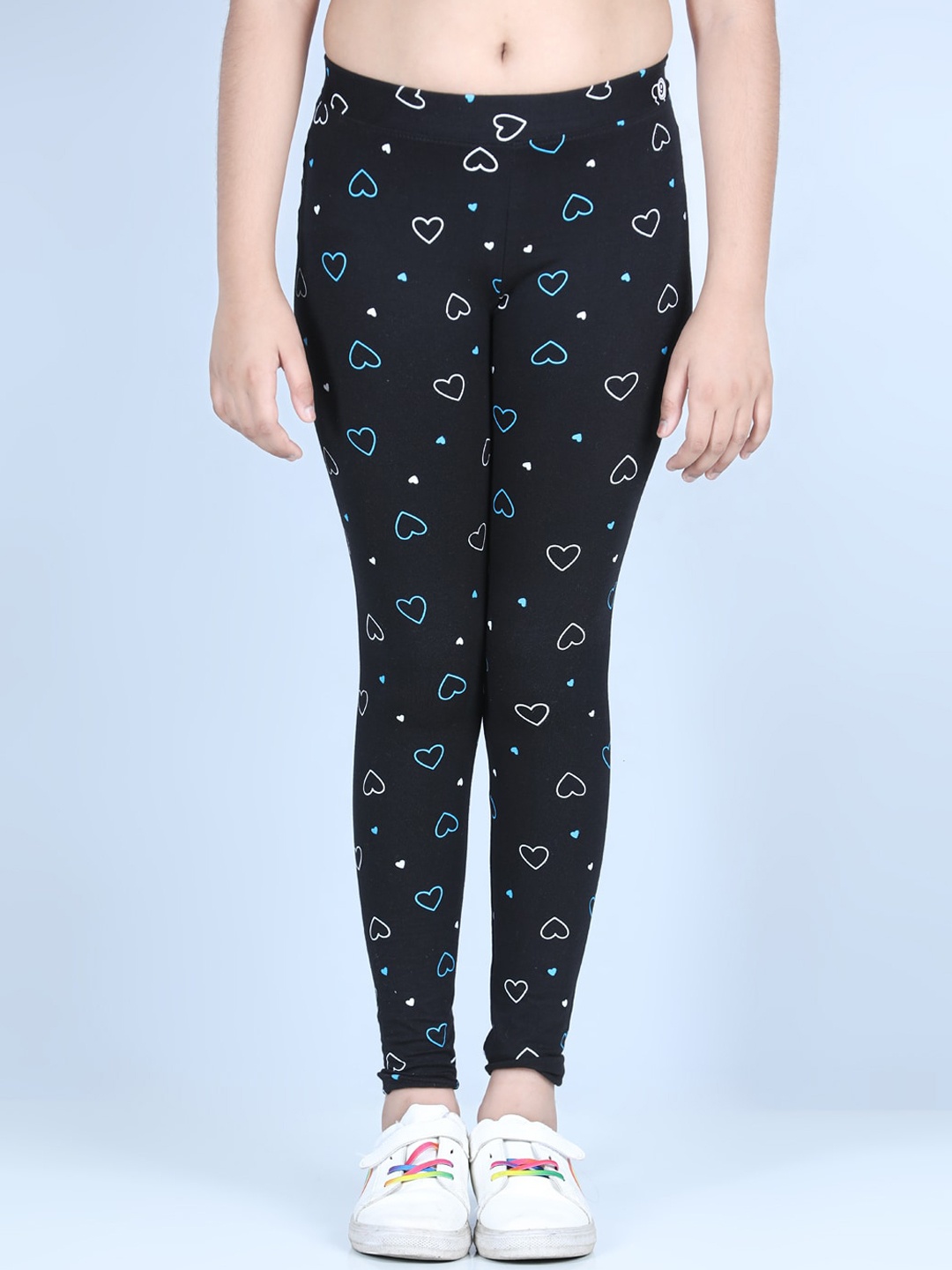 

StyleStone Girls Black & White Printed Ankle Length Leggings